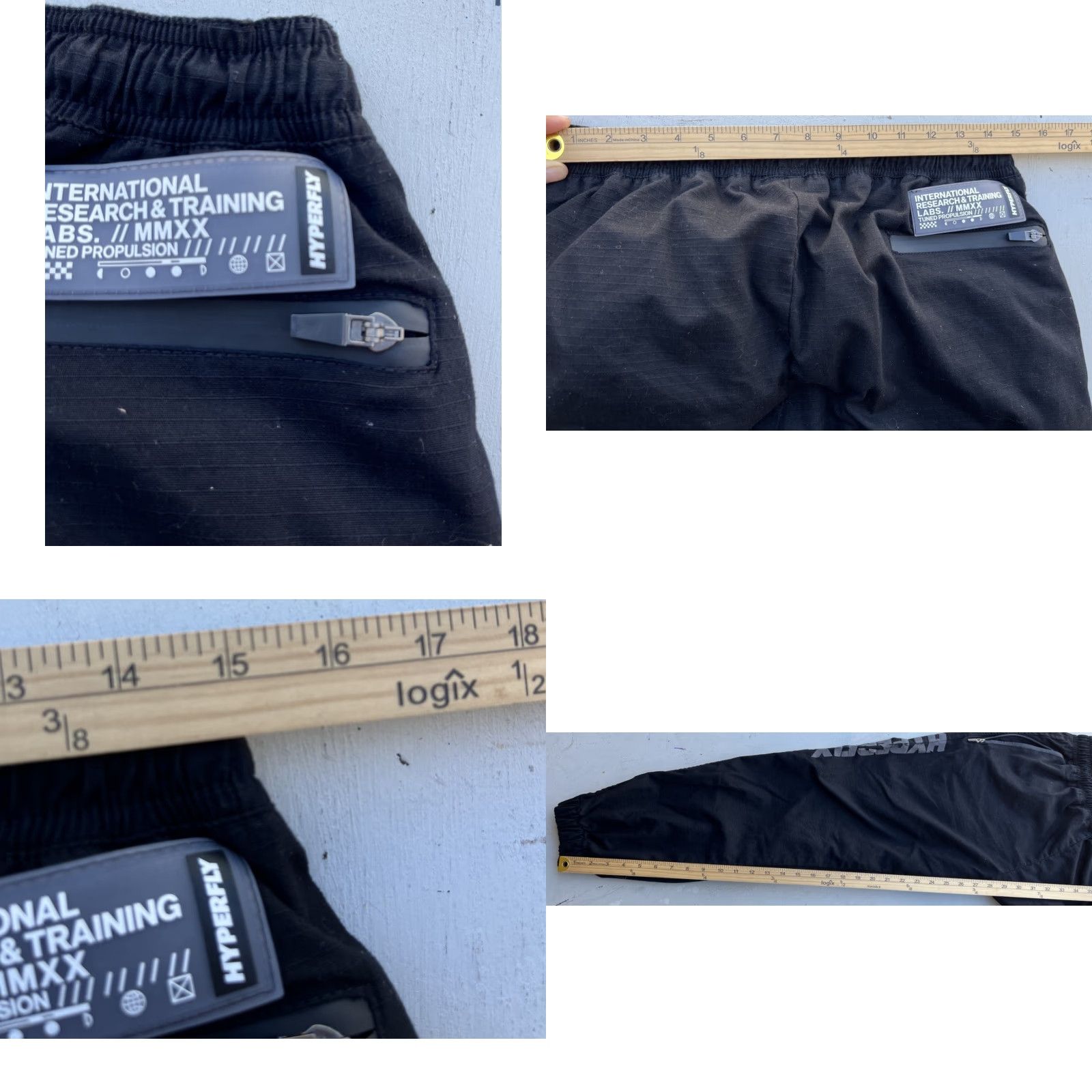 Vintage HYPERFLY Joggers Black Solid XL Stretch Active Gym MMA Jiu Jitsu Nylon BBJ Men’s Pants Tapered Size US 36 / EU 52 - 9 Thumbnail
