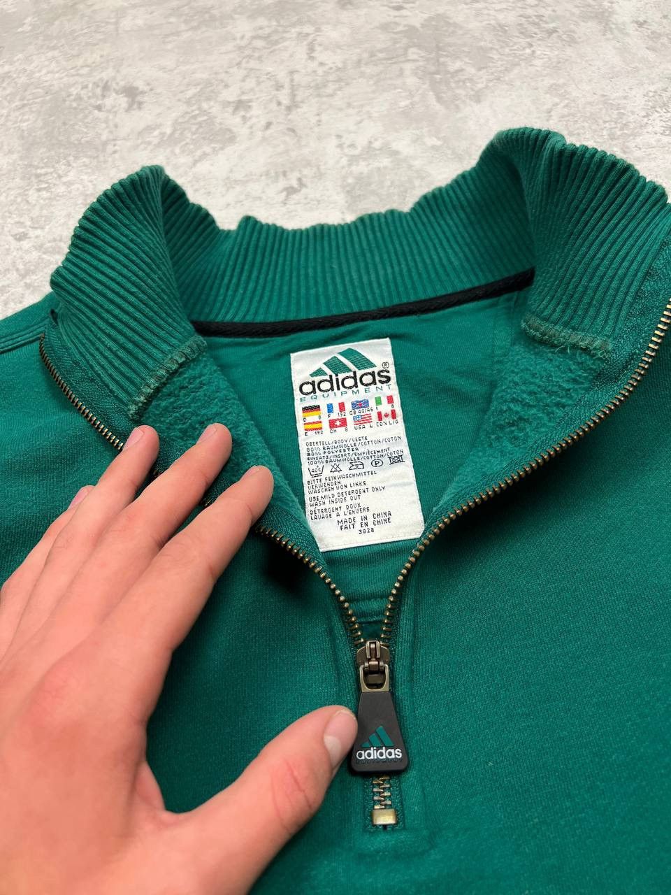Adidas X2 Vintage Adidas Equipment 1/4 Zip Sweatshirt Center Logo Size US L / EU 52-54 / 3 - 20 Thumbnail