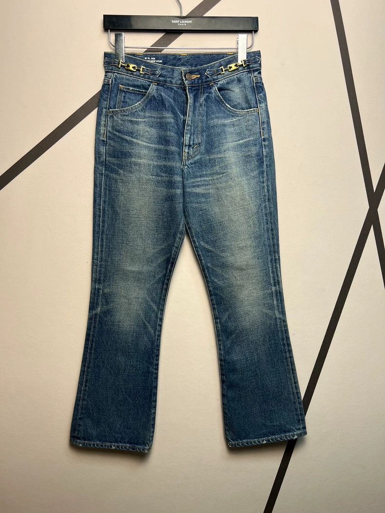 Celine Celine Dylan Flared Denim Jeans in Blue Size US 27 - 1 Thumbnail