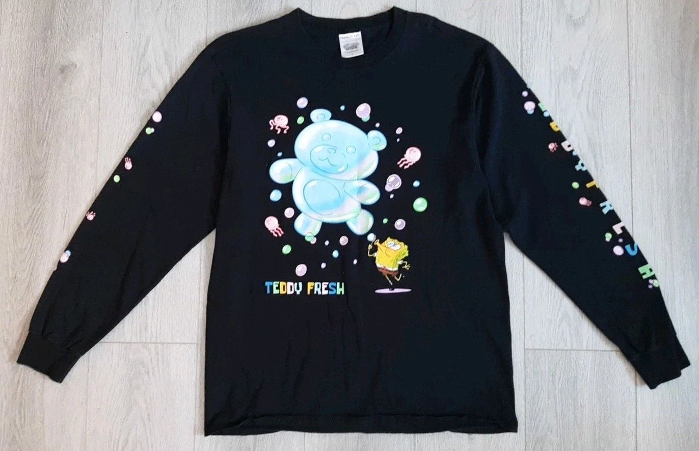 Teddy Fresh Teddy Fresh SpongeBob Squarepants Long Sleeve Black TShirt Size US L / EU 52-54 / 3 - 1 Thumbnail