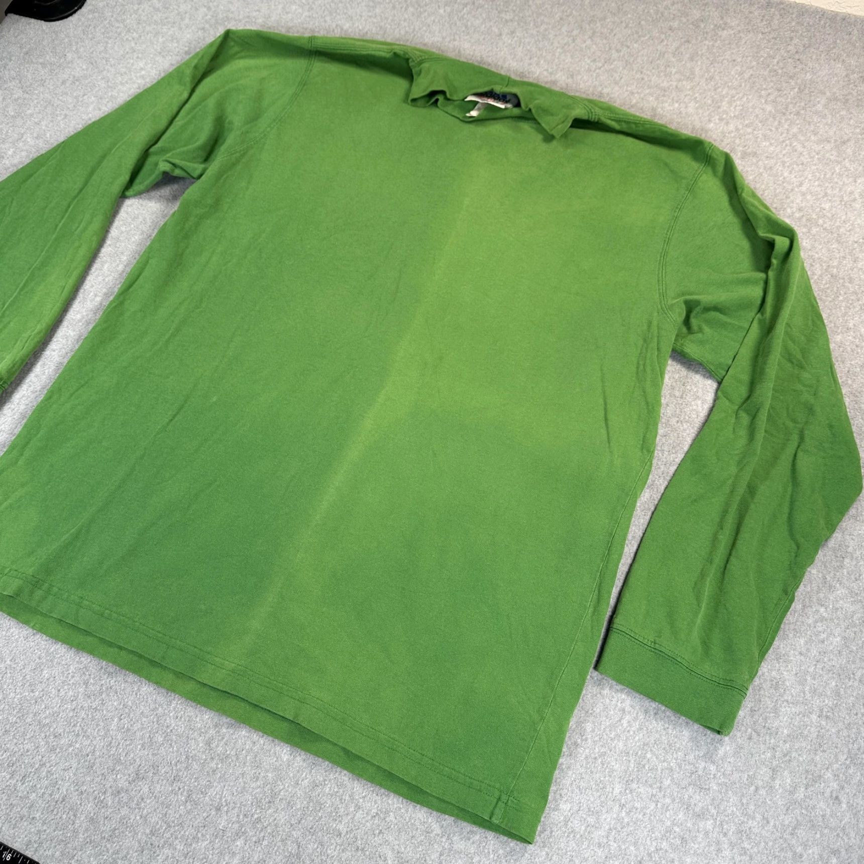Adidas VINTAGE adidas Shirt Mens XL Green Mock Neck Long Sleeve Sportswear Made USA 90s Size US XL / EU 56 / 4 - 2 Thumbnail