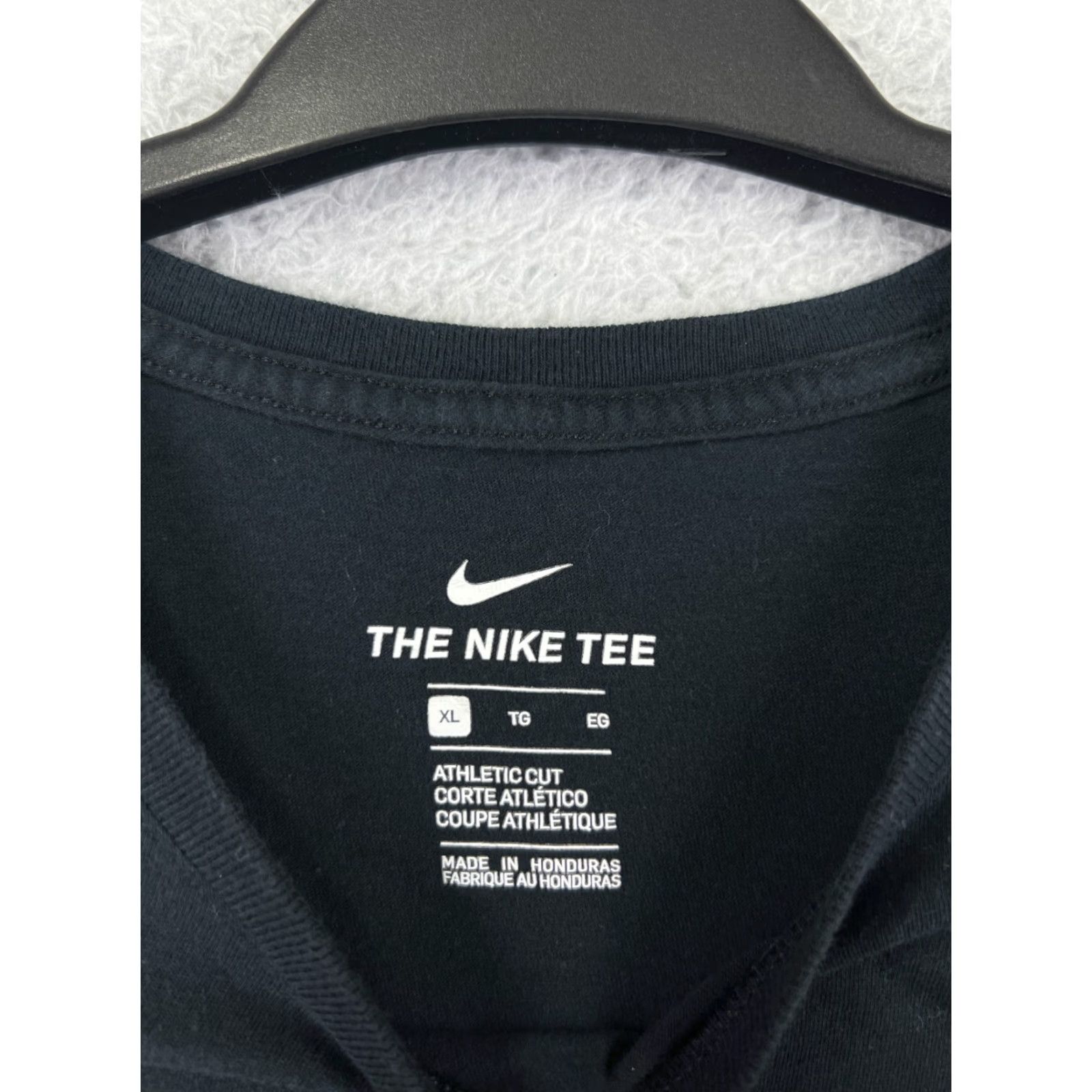 Nike Nike Shirt Mens XL Black Spellout Graphic Print Swoosh Cotton Crew Neck T-Shirt Logo Sports Retro Outdoor Size US XL / EU 56 / 4 - 4 Thumbnail