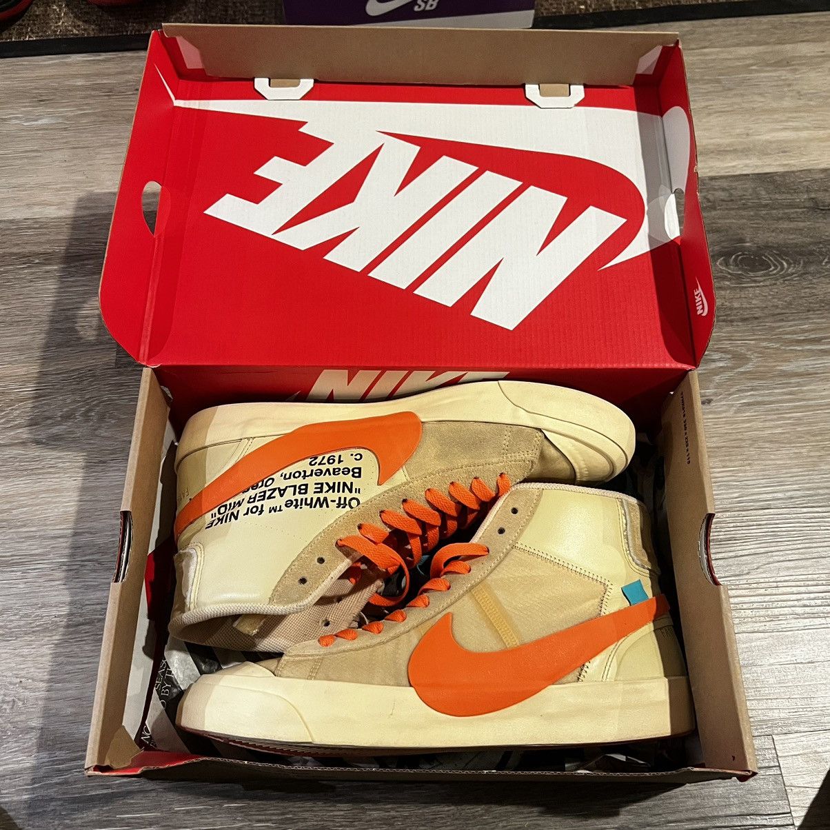 Nike × Off-White Nike Blazer Mid Off-White All Hallow’s Eve Size US 10.5 / EU 43-44 - 4 Thumbnail