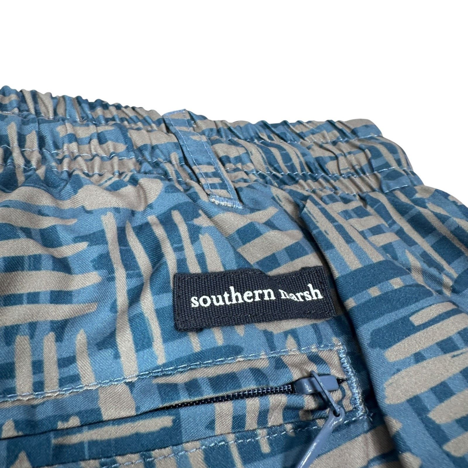 Southern Marsh Southern Marsh Swim Trunks Shorts Men 3X Blue Gray Geometric Size US 44 / EU 60 - 3 Thumbnail