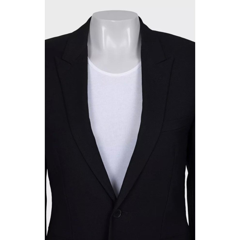 Saint Laurent Paris Saint Laurent Black Wool Jacket - Women's IT44/L Size M / US 6-8 / IT 42-44 - 4 Thumbnail