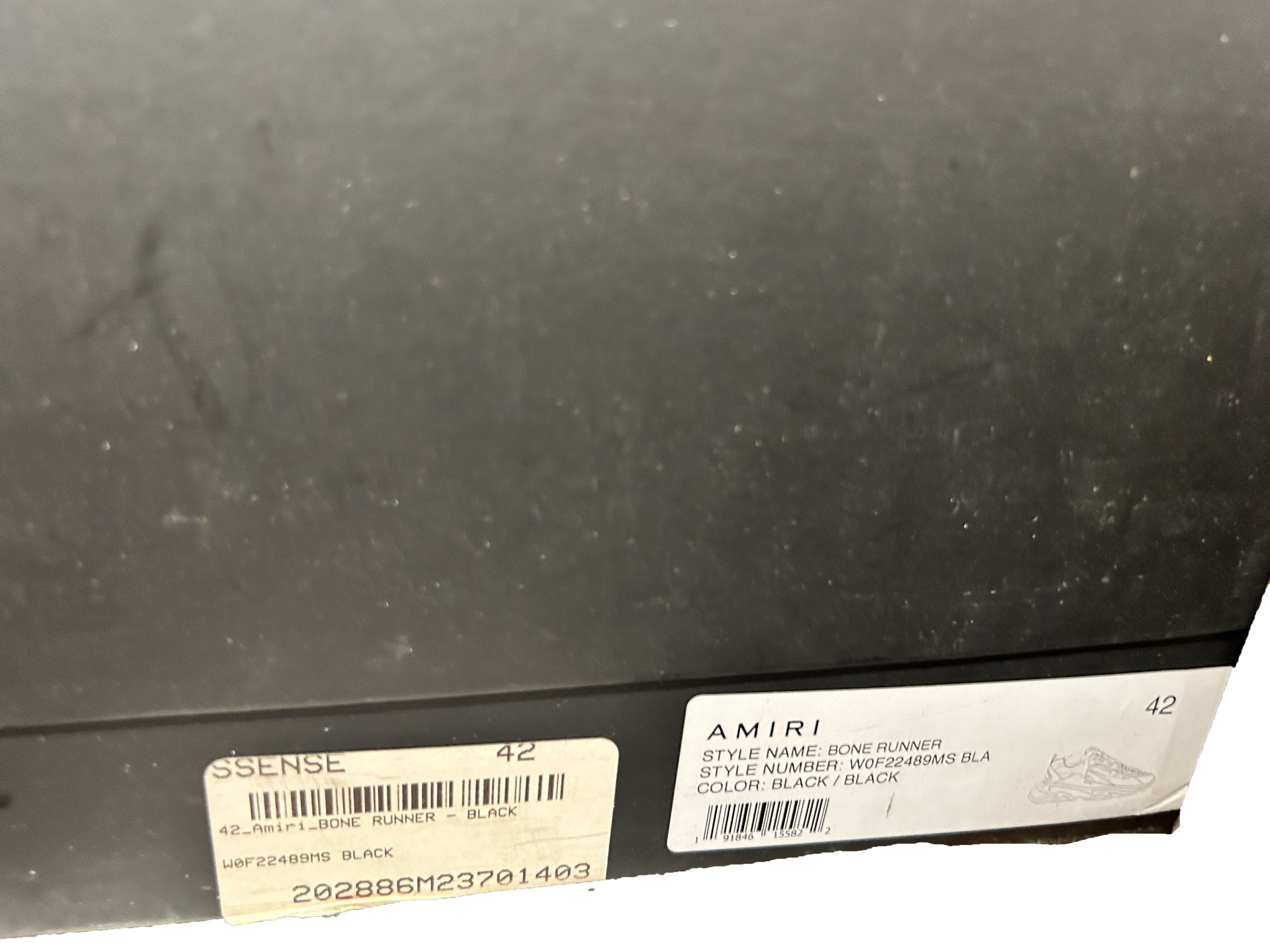 Amiri AMIRI BONE RUNNER BLACK SKELETON Size US 9 / EU 42 - 5 Thumbnail