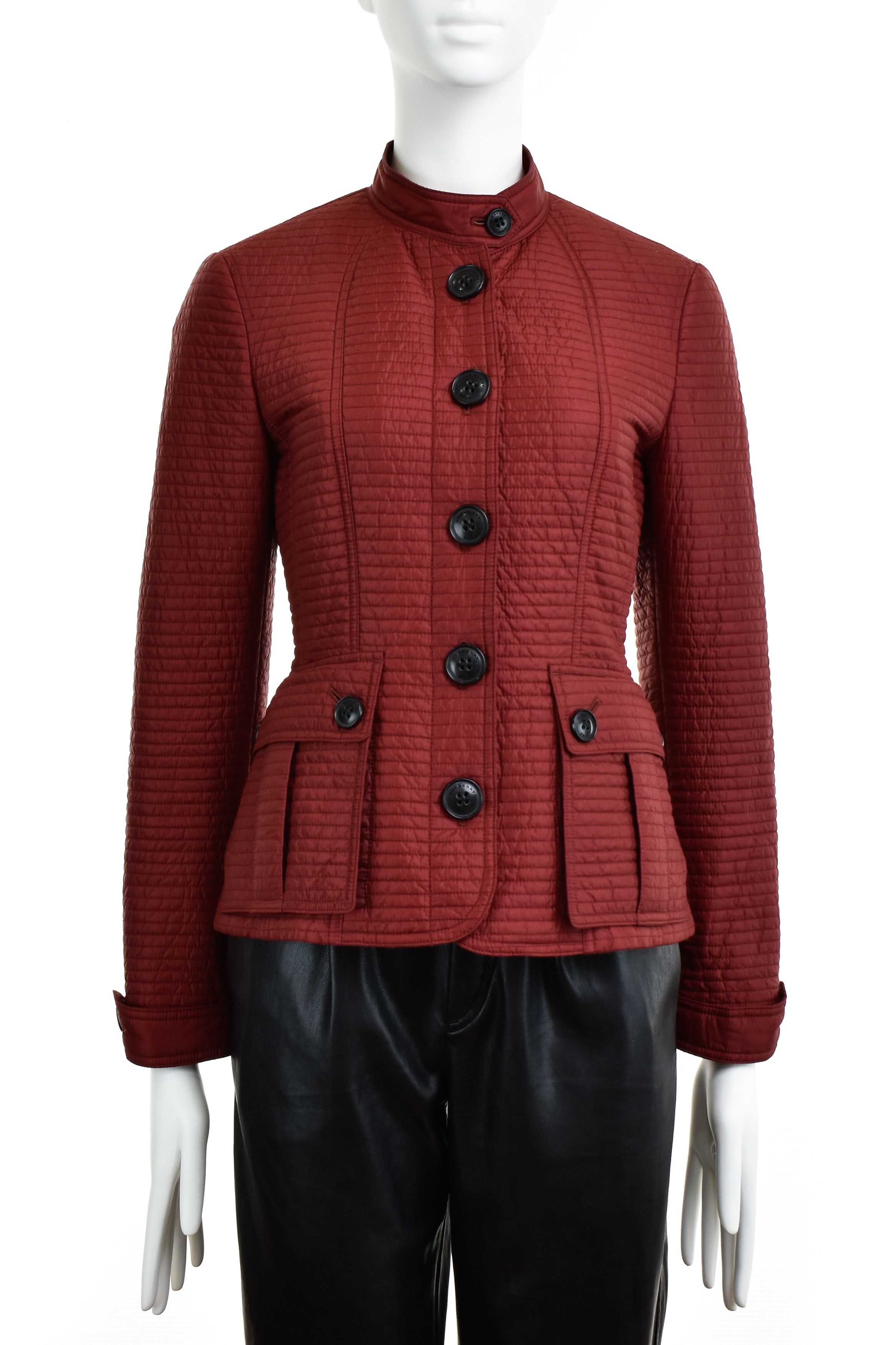 Burberry BURBERRY Brit Quilt Jacket Stand Collar Half Belted Coat Size XS / US 0-2 / IT 36-38 - 3 Thumbnail