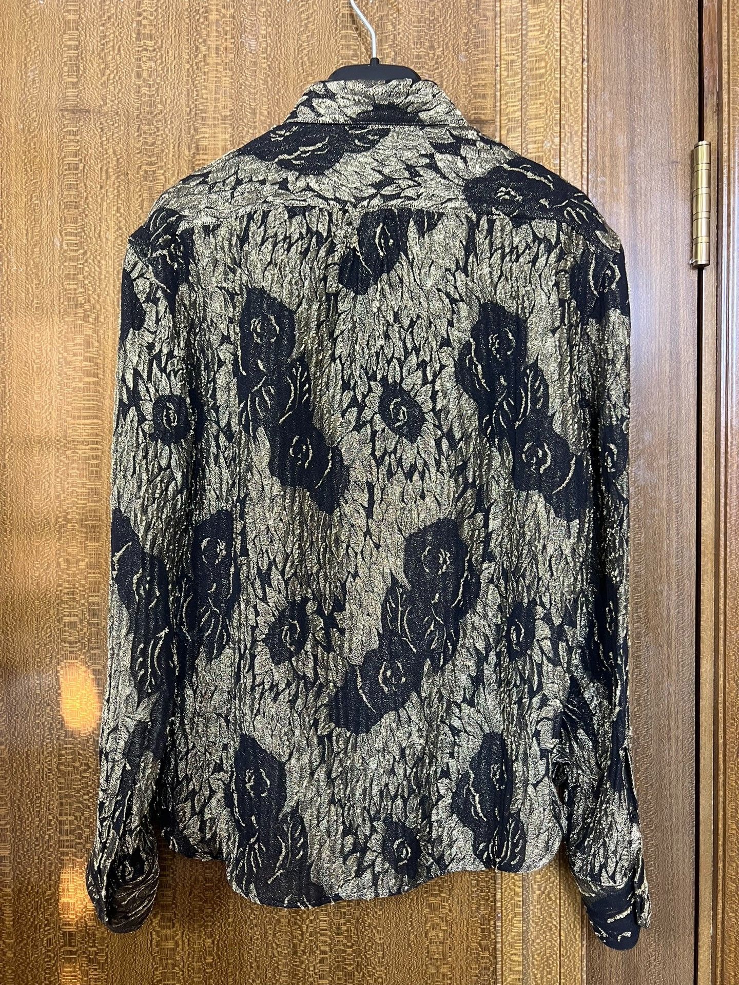 Saint Laurent Paris Saint laurent size 38 Black Gold Sunflower Shirt 2501-Nexta Size US S / EU 44-46 / 1 - 2 Thumbnail