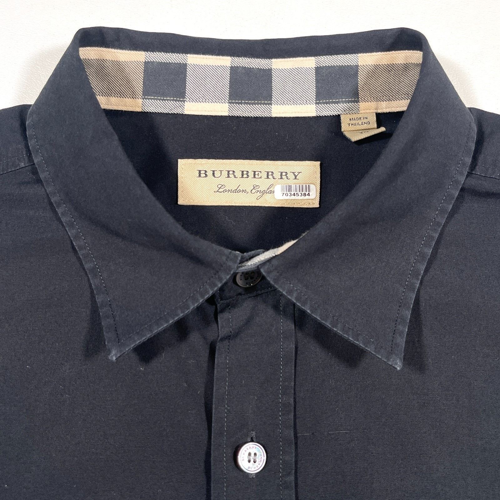Burberry Burberry London Black Button Up Long Sleeve Shirt Top XL Size US XL / EU 56 / 4 - 2 Thumbnail