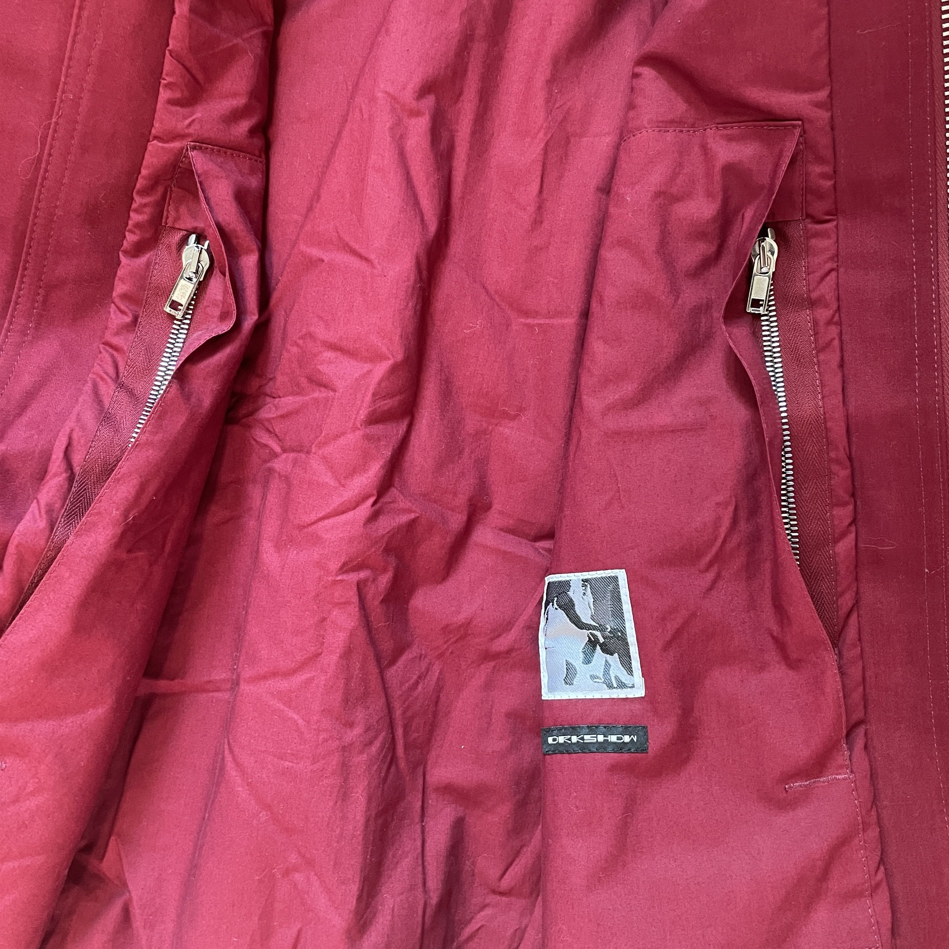 Rick Owens Drkshdw DRKSHDW by Rick Owens Burgundy Bomber Jacket Size US S / EU 44-46 / 1 - 9 Thumbnail