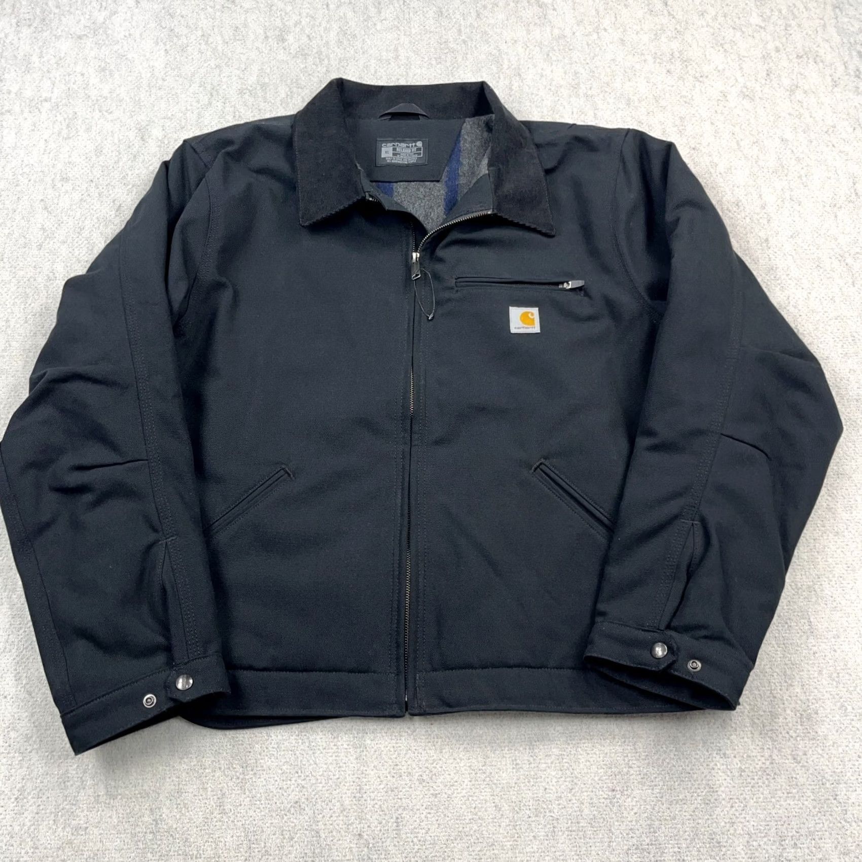 Carhartt VINTAGE Carhartt Jacket Men XL Black Duck Relaxed Fit Blanket Lined Work Wear B2 Size US XL / EU 56 / 4 - 3 Thumbnail
