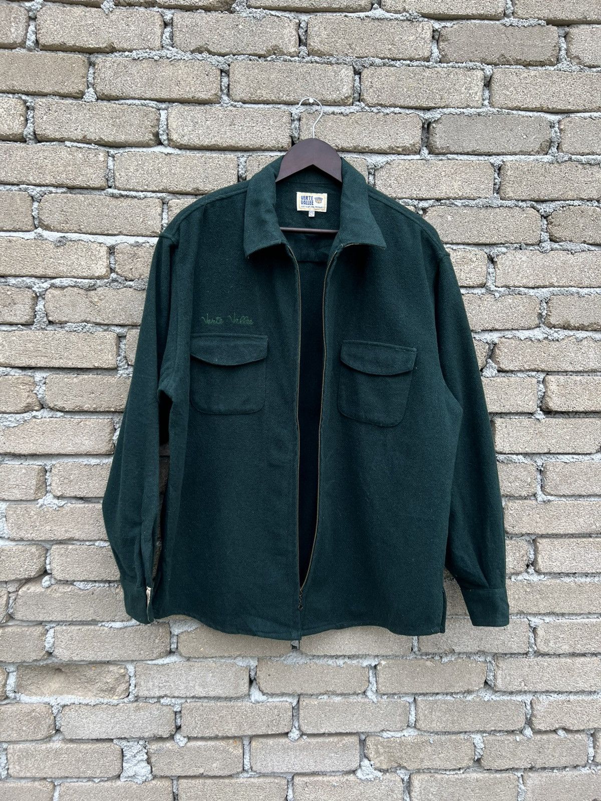 Vintage Vintage Verte Vallee Wool Zipper Jacket Size US XL / EU 56 / 4 - 8 Thumbnail