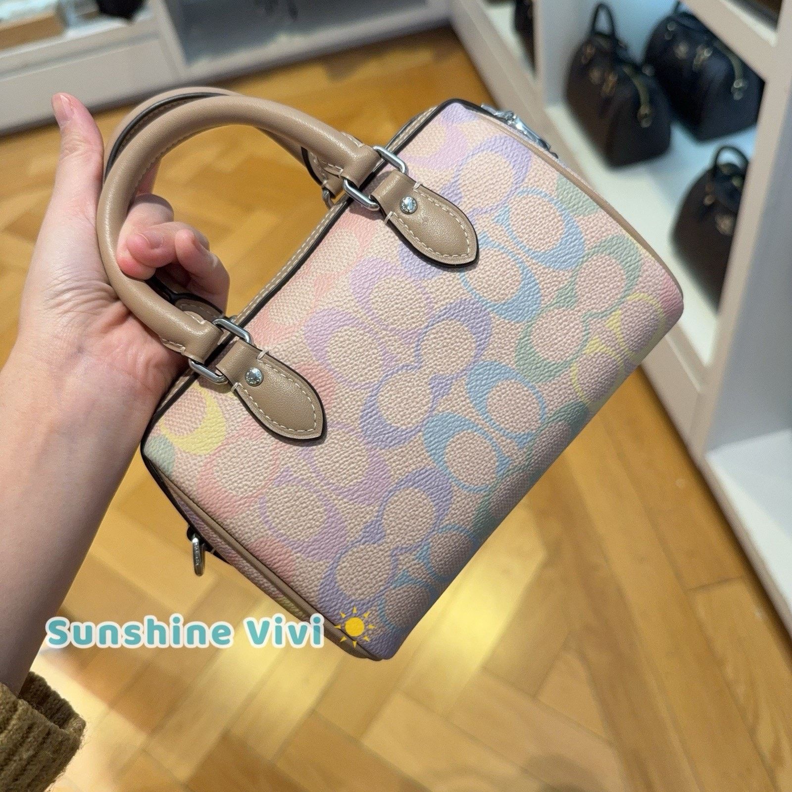 Coach NWT Coach Mini Rowan Crossbody Bag Rainbow CDC39 Sand Size ONE SIZE - 3 Thumbnail