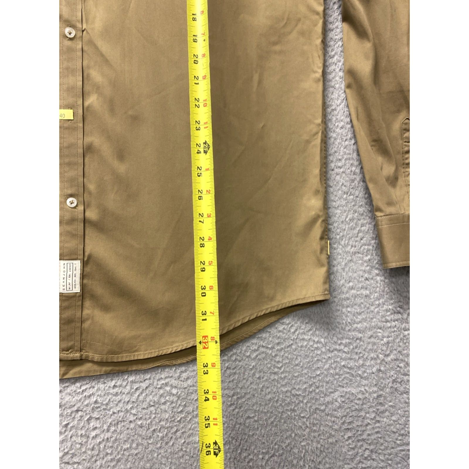 Sean John Sean John Button-Front Shirt Military Bronze Solid / 4XL/ Khaki Bronze / Men / Shirt / 4XL / Khaki Bronze / Button-Up / Slim Fit / Casual Men’s Shirt Size US XXL / EU 58 / 5 - 6 Thumbnail