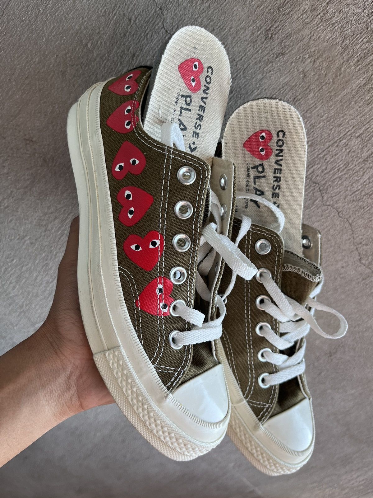 Comme des Garcons × Converse CONVERSE CHUCK TAYLOR 70 X COMME DES GARÇONS OLIVE GREEN Size US 5.5 / IT 35.5 - 10 Thumbnail
