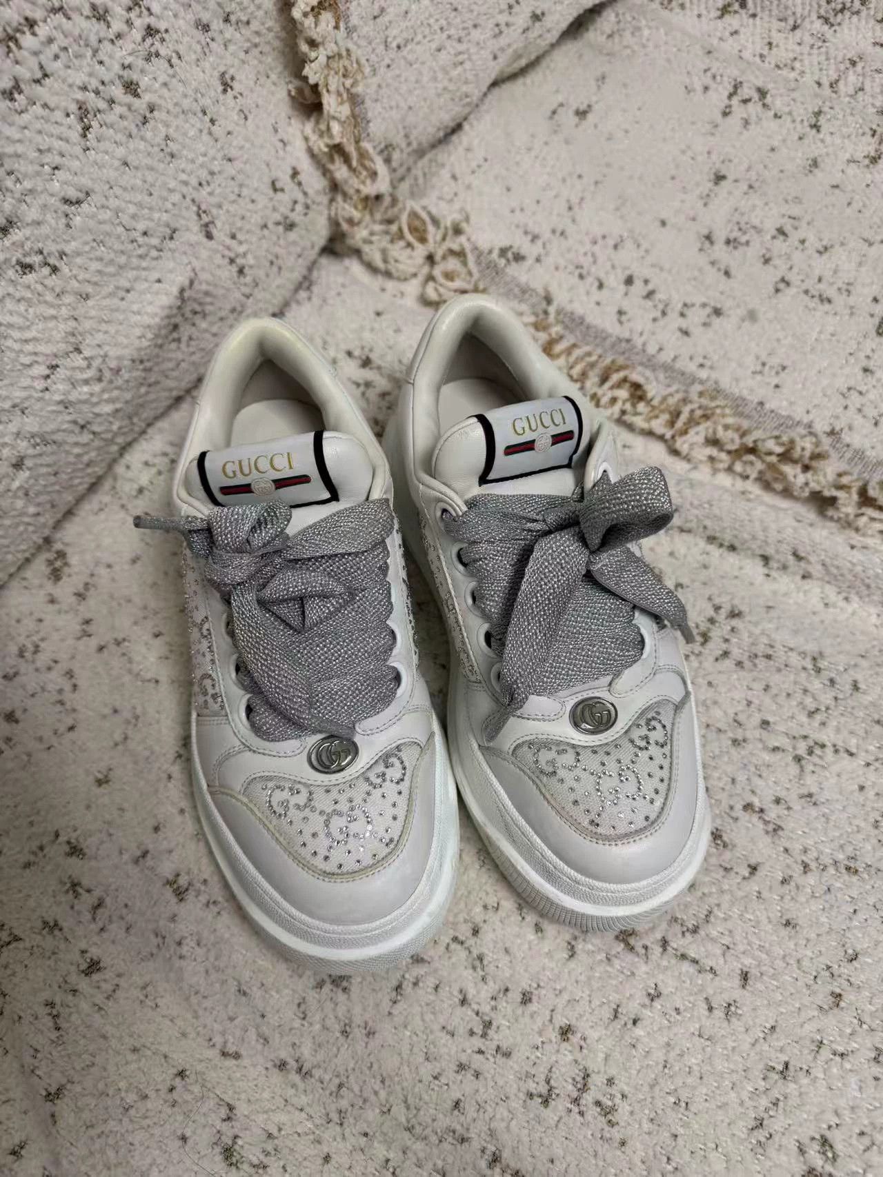 Gucci Gucci Full Pave Diamond Pangding 37 Size US 6.5 / IT 36.5 - 1 Thumbnail