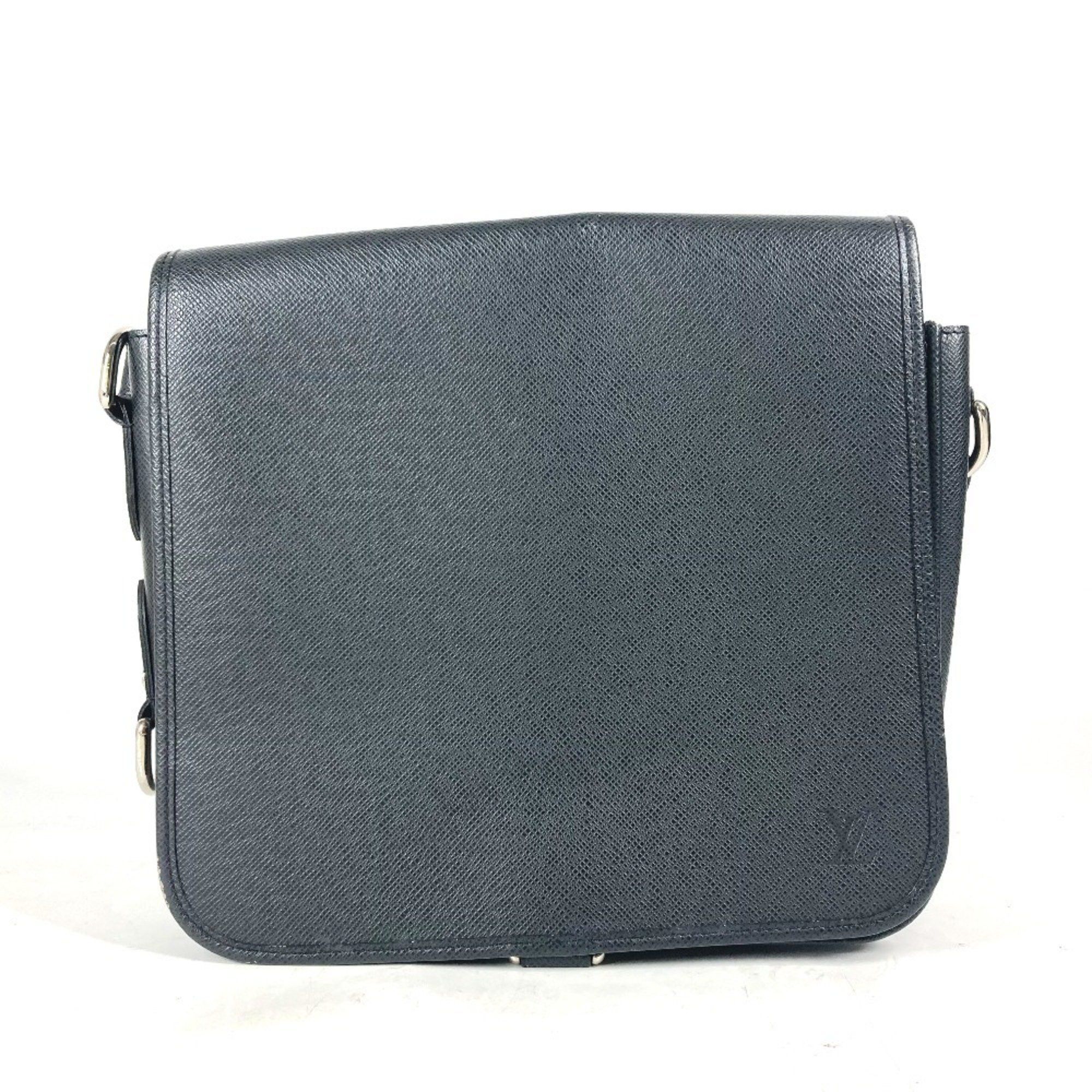 LOUIS VUITTON M32482 Taiga Andrei Bag Flap Crossbody Messenger Shoulder Leather Men's Ardoise Black