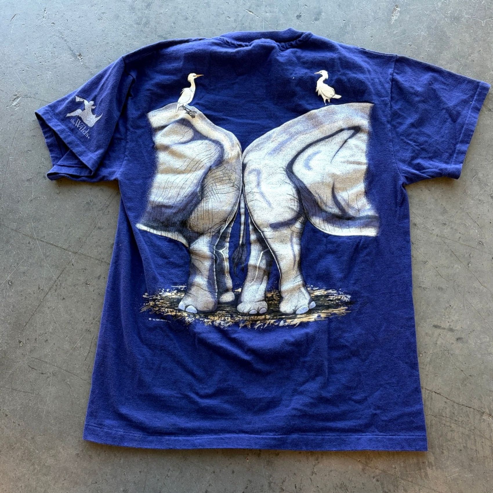 Vintage VINTAGE Y2K 90'S HARLEQUIN NATURE ELEPHANT AFRICA PURPLE SS GRAPHIC TEE M Mens Size US M / EU 48-50 / 2 - 2 Thumbnail