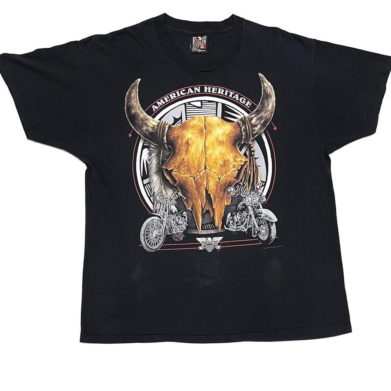 Vintage vintage 3d emblem biker american heritage tee shirt Size US XL / EU 56 / 4 - 2 Thumbnail