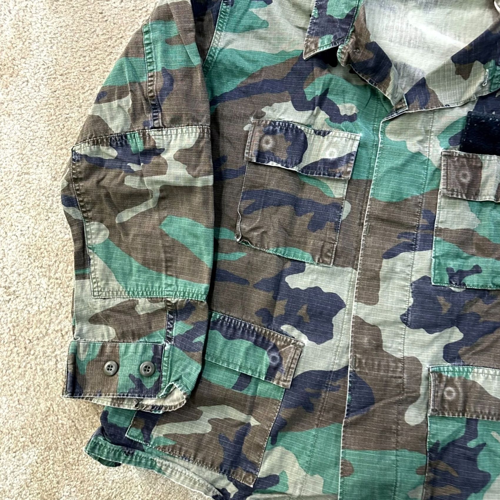 Vintage VINTAGE US Army BDU Coat Large Regular Camouflage Green Jacket Coat Mens Size US L / EU 52-54 / 3 - 2 Thumbnail