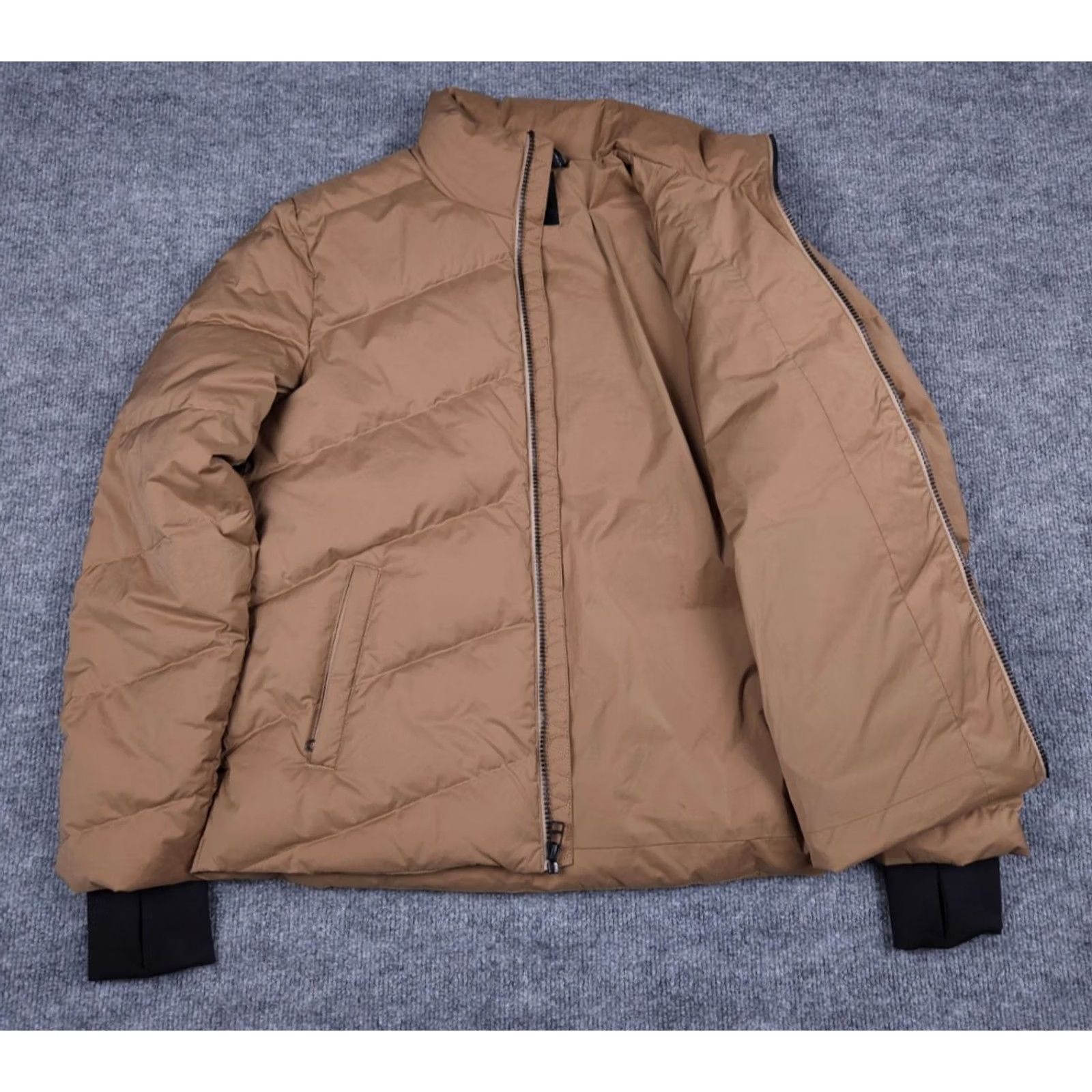 Theory Theory Down Bomber Puffer Jacket Womens Size P Brown Full Zip City Poly Jacket Women Regular Size PP Long Sleeve Zip Size XXS / US 00 / IT 34 - 3 Thumbnail