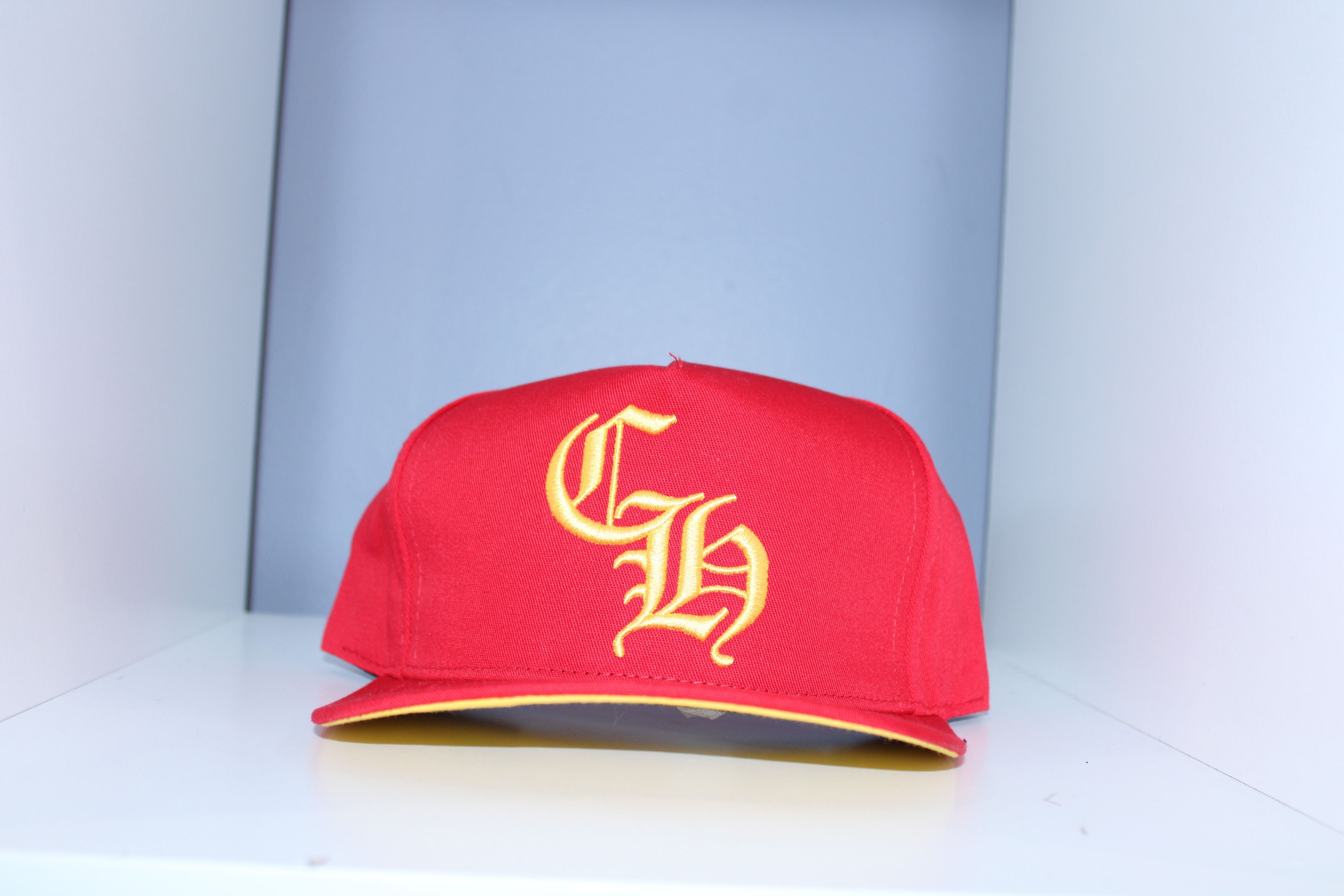 Chrome Hearts Chrome Hearts Red/Yellow CH Baseball Hat Size ONE SIZE - 1 Thumbnail
