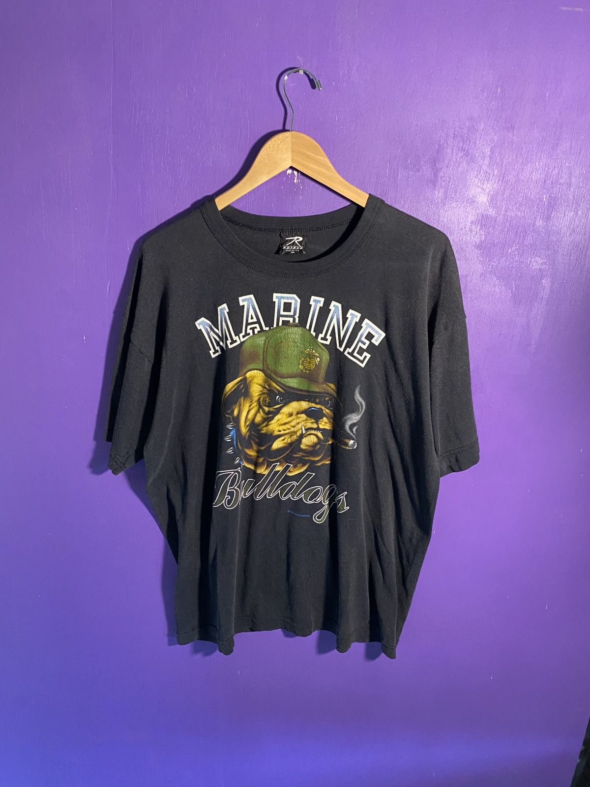 Other Vintage 1989 Marine bulldogs military faded t-shirt Size US XL / EU 56 / 4 - 1 Thumbnail