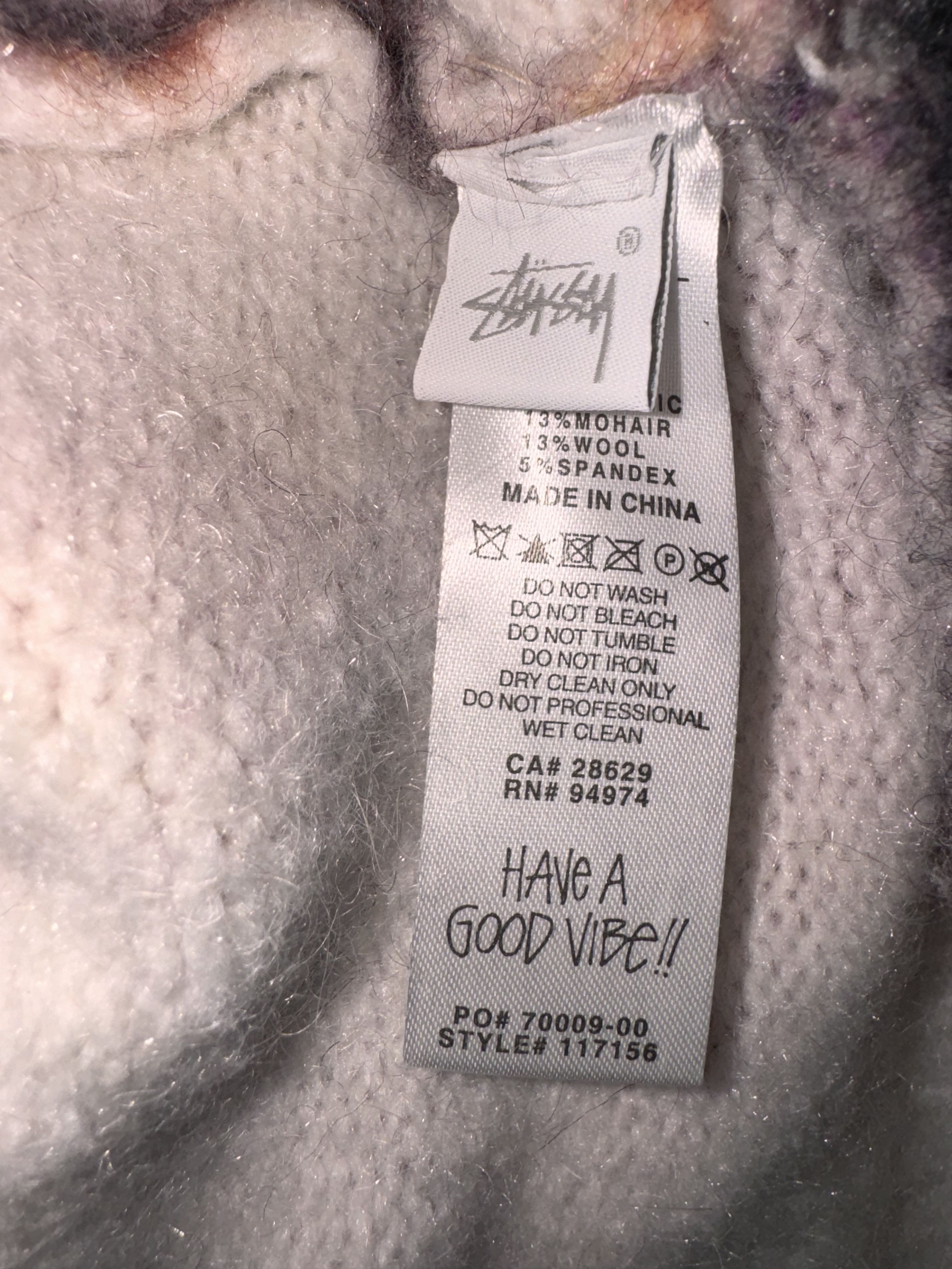 Stussy Stussy x Lucien Smith Tigris Print Sweater Mohair Size US M / EU 48-50 / 2 - 3 Thumbnail