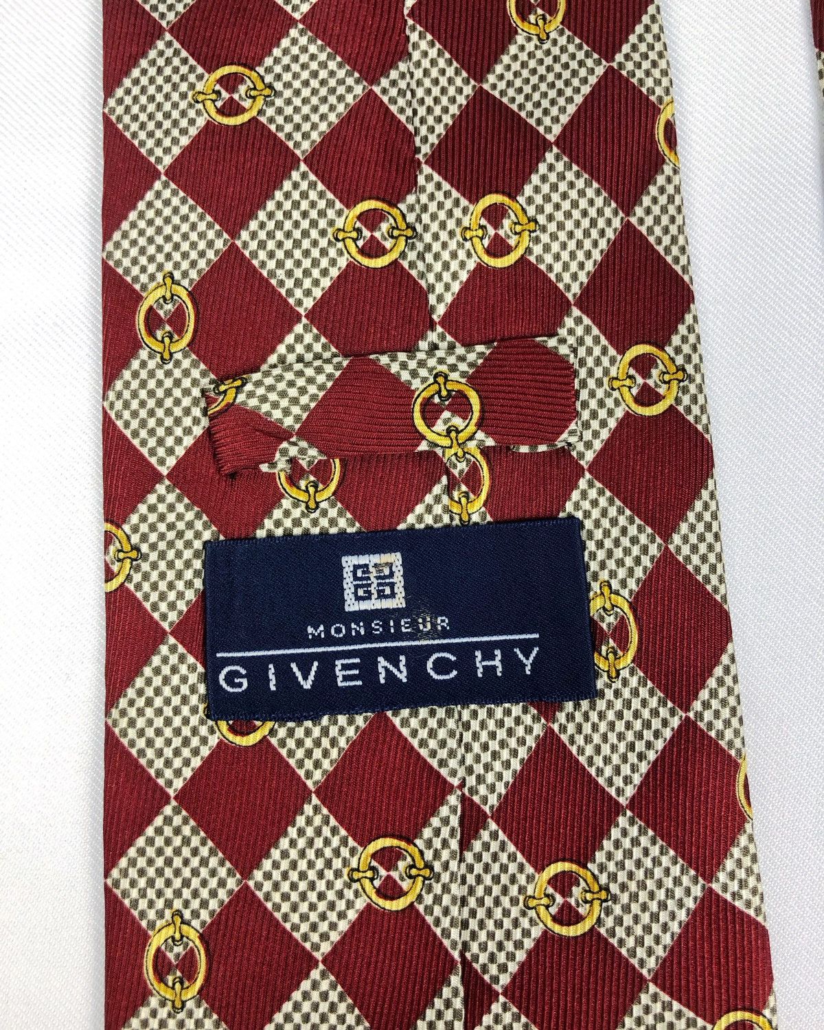 Givenchy Rare Vintage Givenchy Monsieur Silk Tie Made in France Size ONE SIZE - 6 Thumbnail