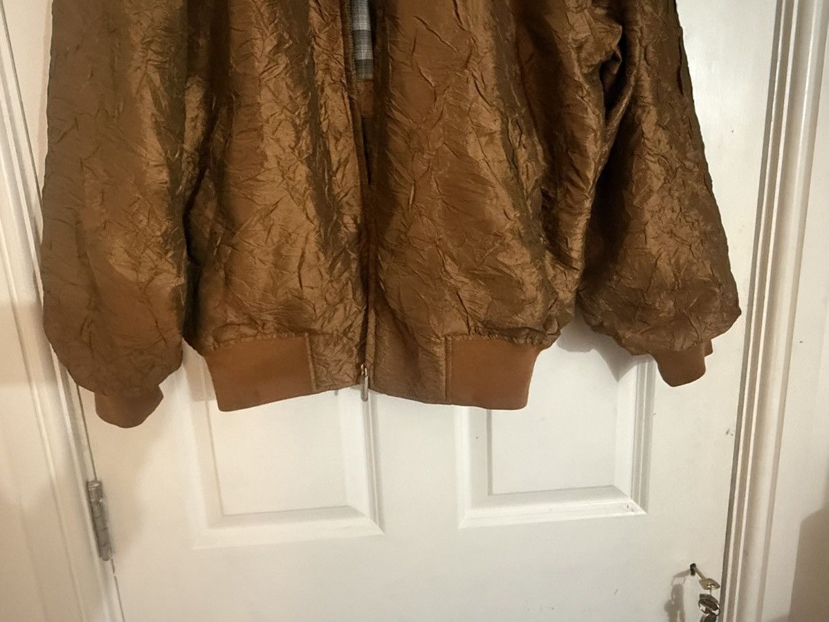 Saint Laurent Paris YSL metallic golden crinkled texture bomber jacket Size US L / EU 52-54 / 3 - 12 Thumbnail
