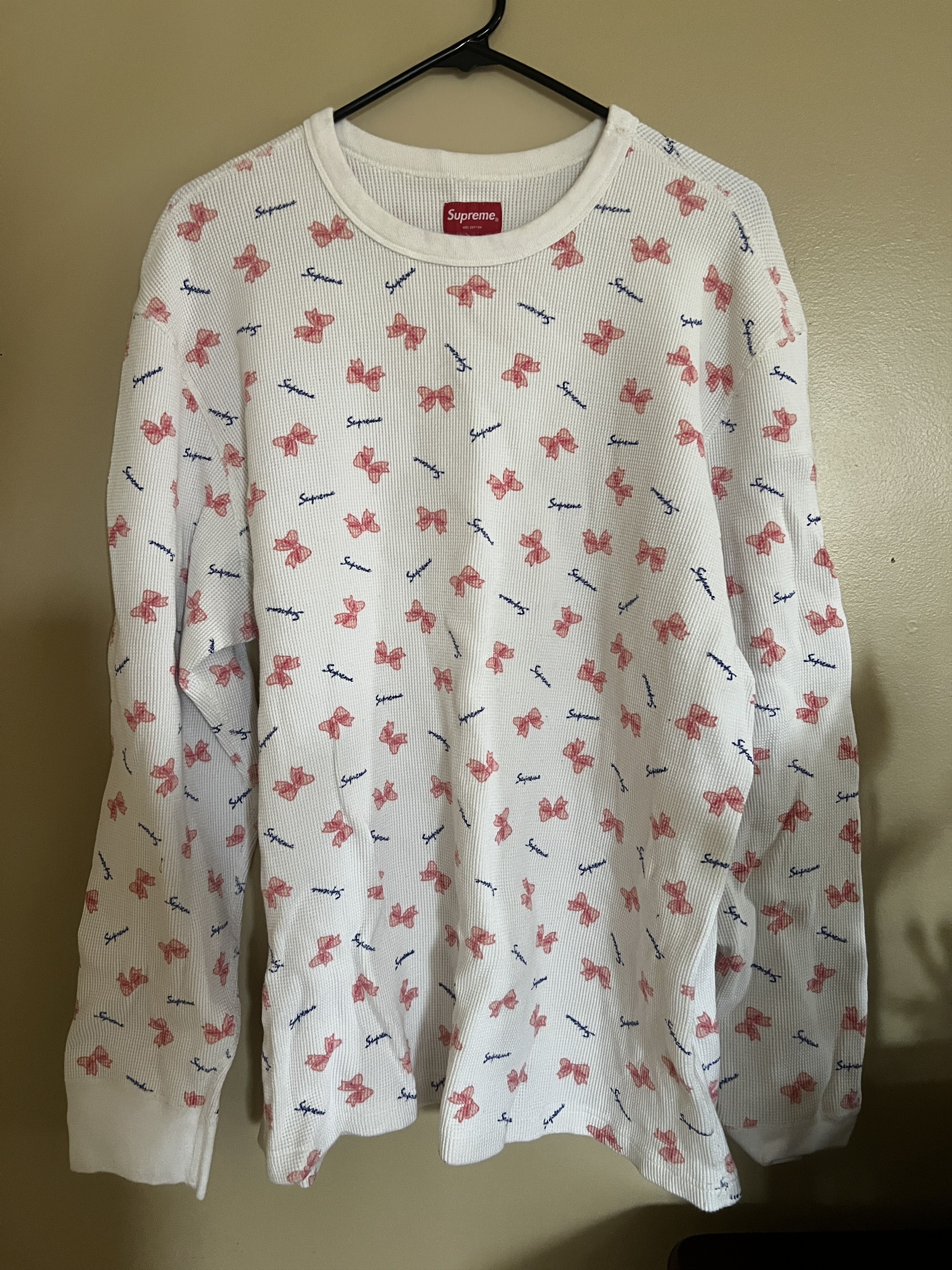 Image of Supreme Bow Thermal in White, Men's (Size XL)