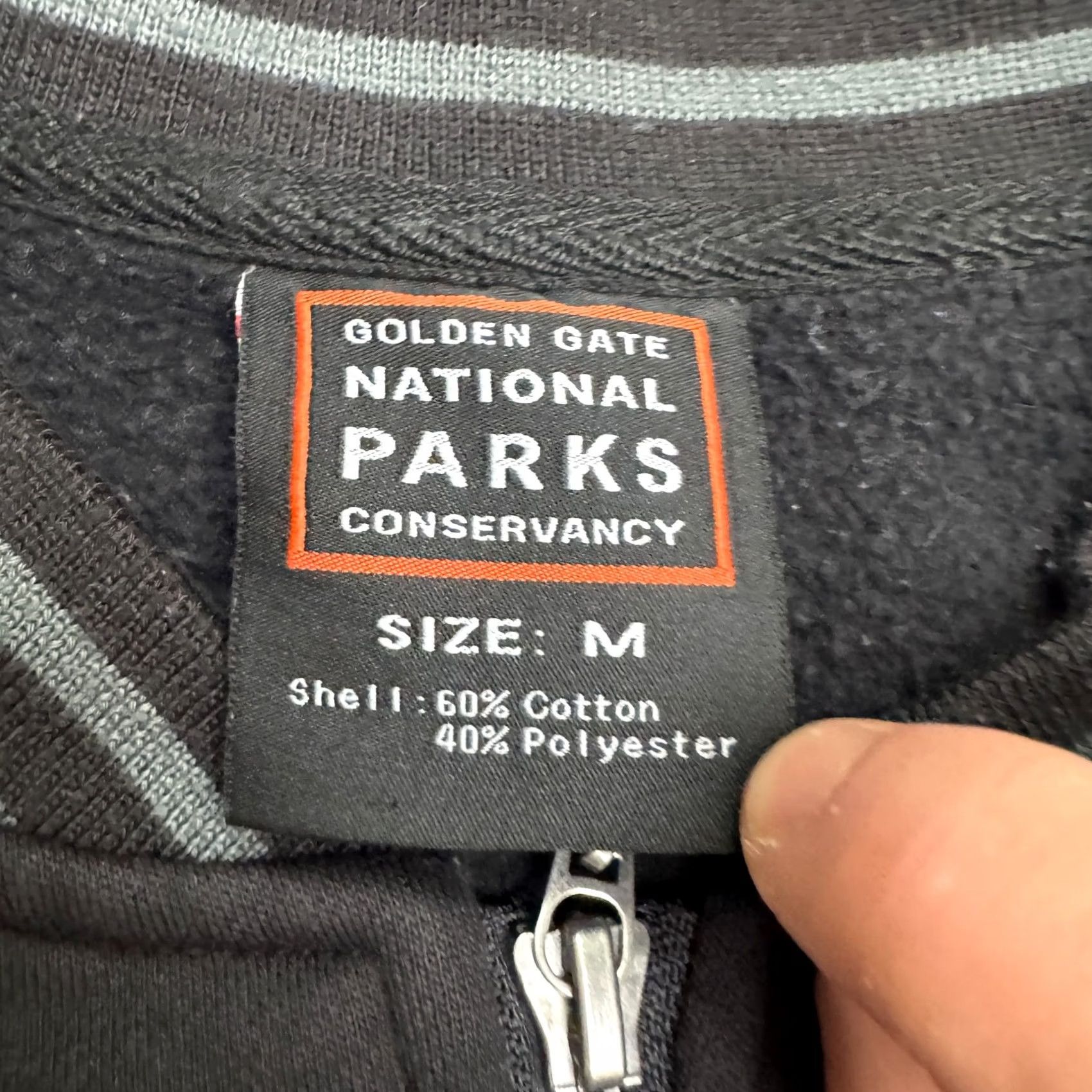 Vintage Golden Gate National Parks Alcatraz Island Bomber Jacket M Black Gray Vintage-Style? No Size US M / EU 48-50 / 2 - 5 Thumbnail