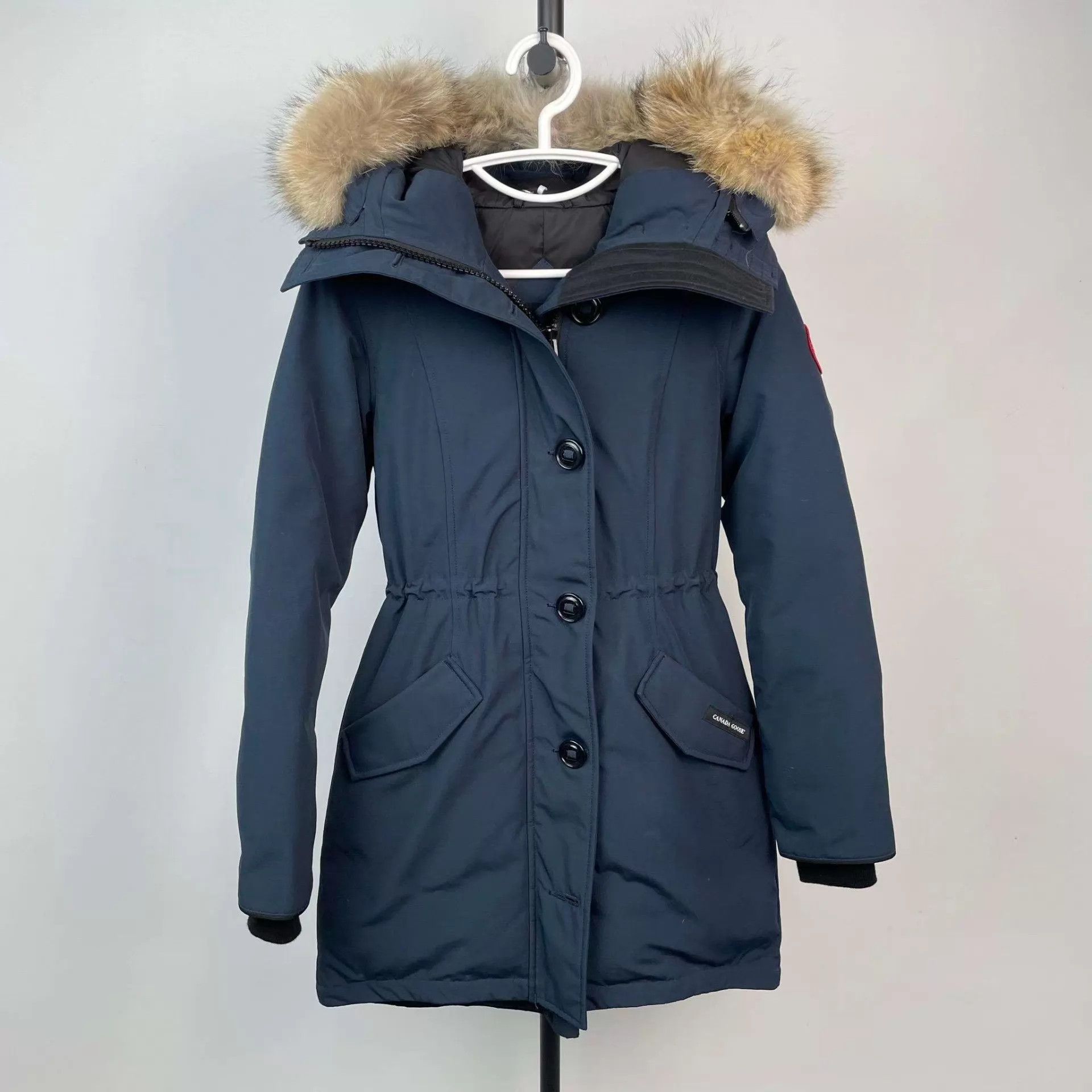 Canada Goose Canada Goose hooded down coat XS navy blue 95 New Size XS / US 0-2 / IT 36-38 - 1 Thumbnail