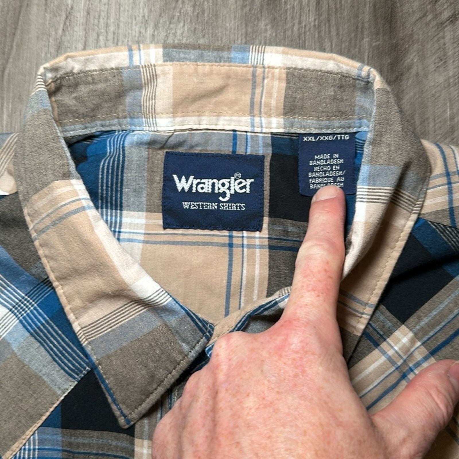 Wrangler Wrangler Western Short Sleeve Pearl Snap Button - 2XL Size US XXL / EU 58 / 5 - 6 Thumbnail