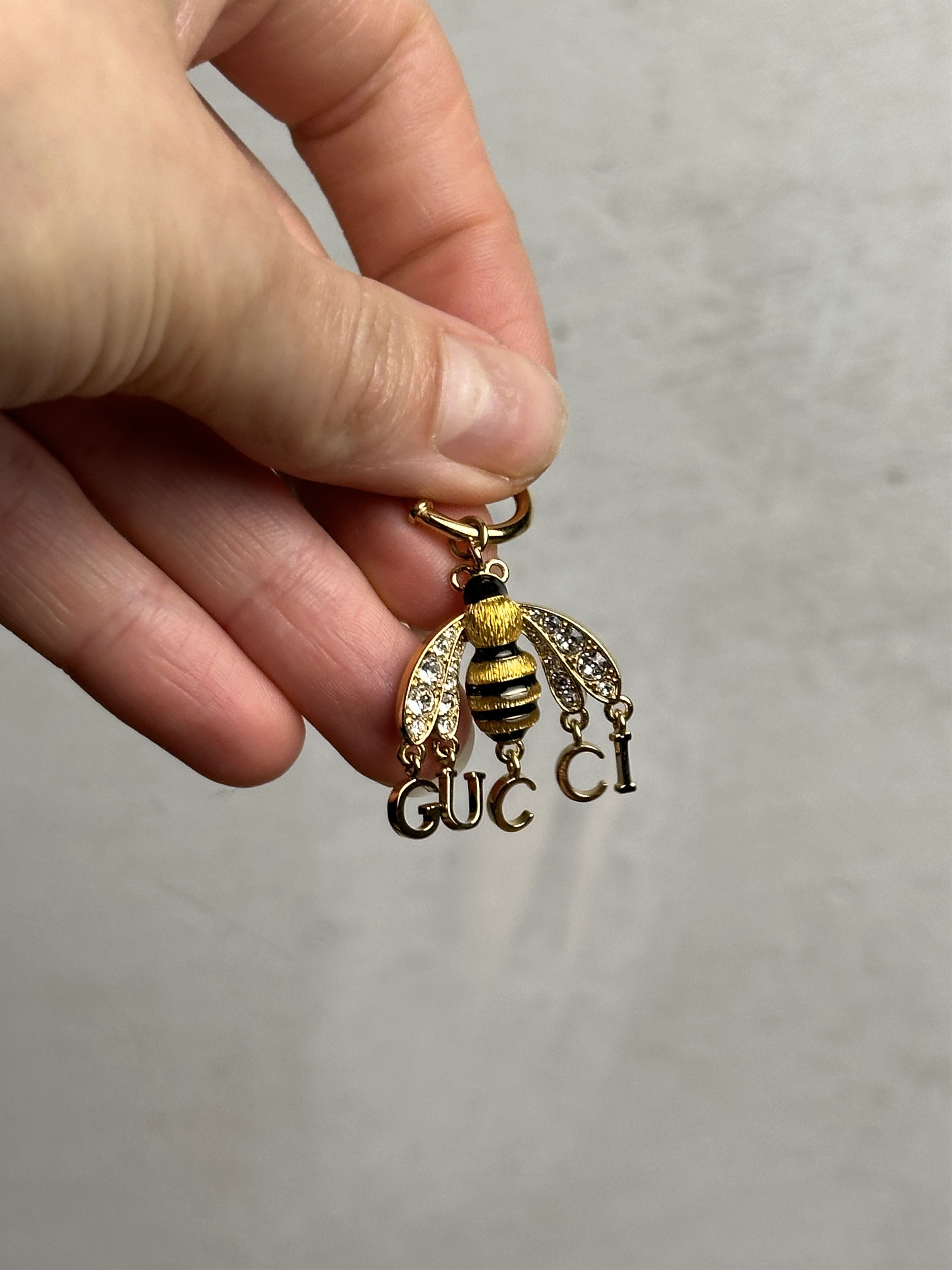 Gucci Gucci Crystal & Enamel Bee Single Drop Mono Earring Size ONE SIZE - 5 Thumbnail