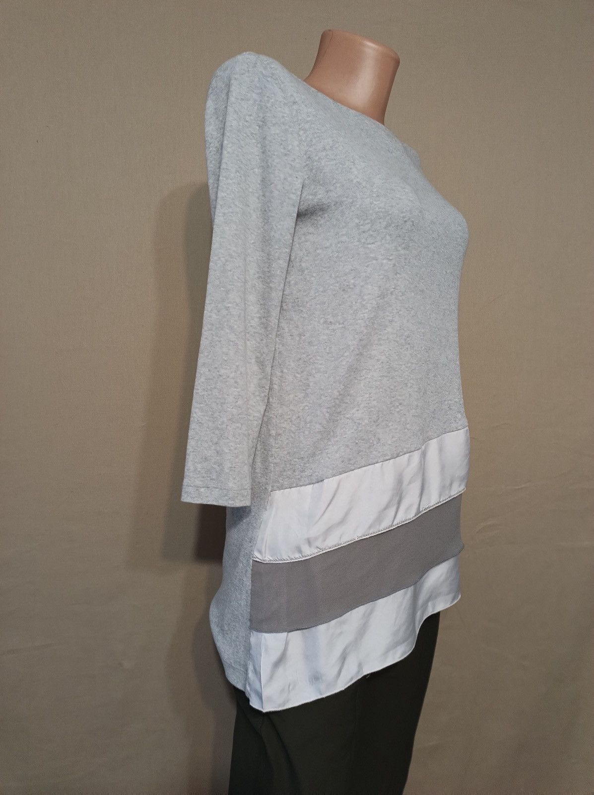 Fabiana Filippi Fabiana Filippi Grey Cotton Silk Blouse Shirt Size M Size M / US 6-8 / IT 42-44 - 5 Thumbnail
