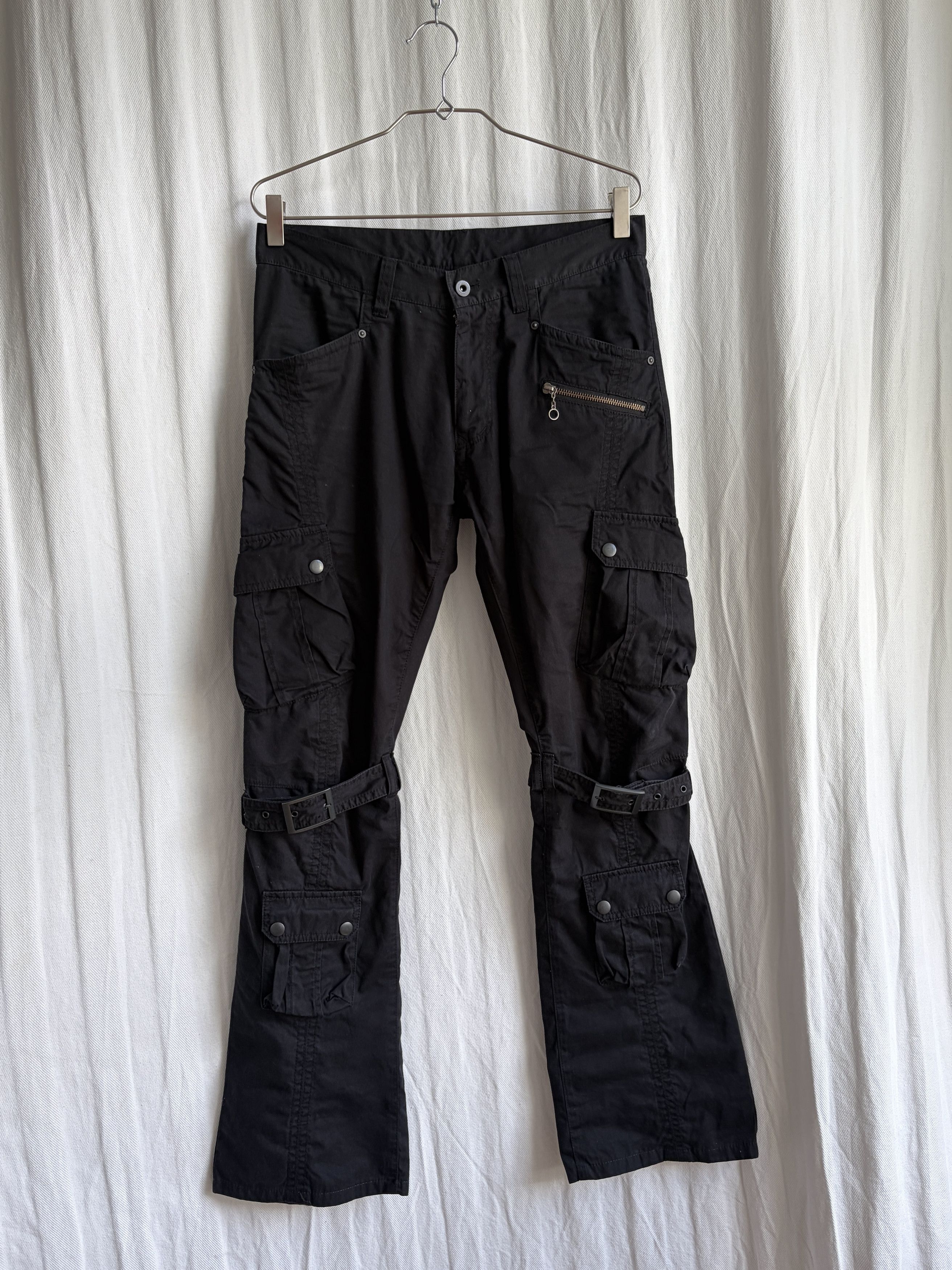 Tete Homme 90s Bondage Flared Cargo Pants Size US 30 / EU 46 - 1 Thumbnail