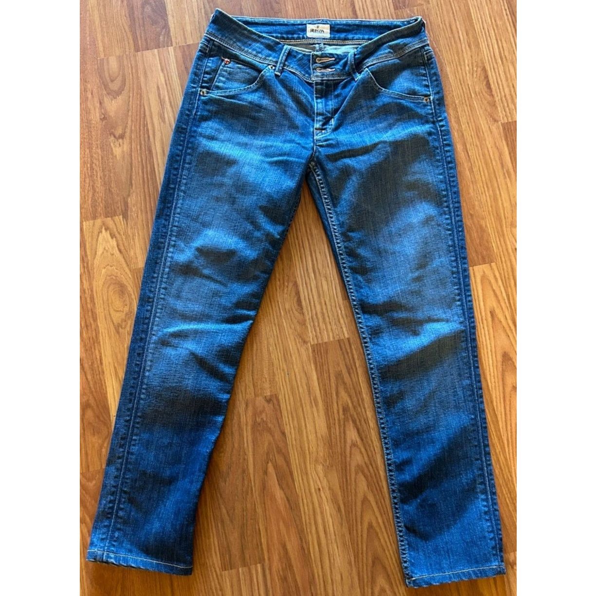 Hudson HUDSON Acid Wash Blue Denim Straight Leg Jeans - 27 Size 27" / US 4 / IT 40 - 1 Thumbnail