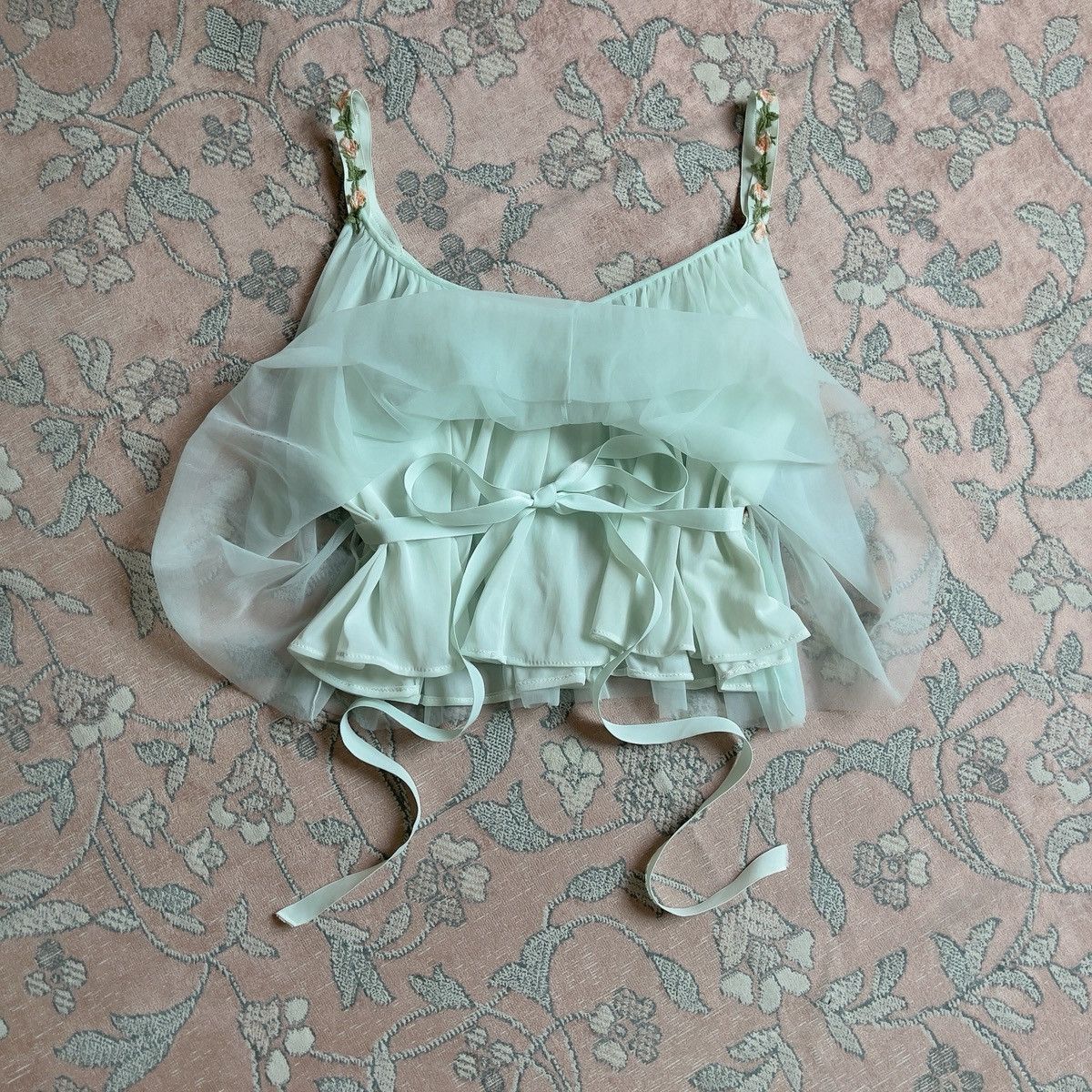 Vintage Vintage 1960s Mint Nylon Chiffon Camisole (XS–S) Size S / US 4 / IT 40 - 12 Thumbnail