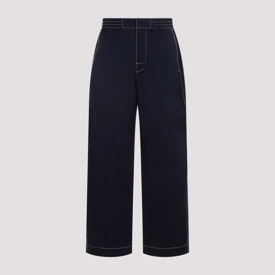 Bottega Veneta o1s1rm1125 Straight Leg Pants in Navy Size US 36 / EU 52 - 1 Thumbnail