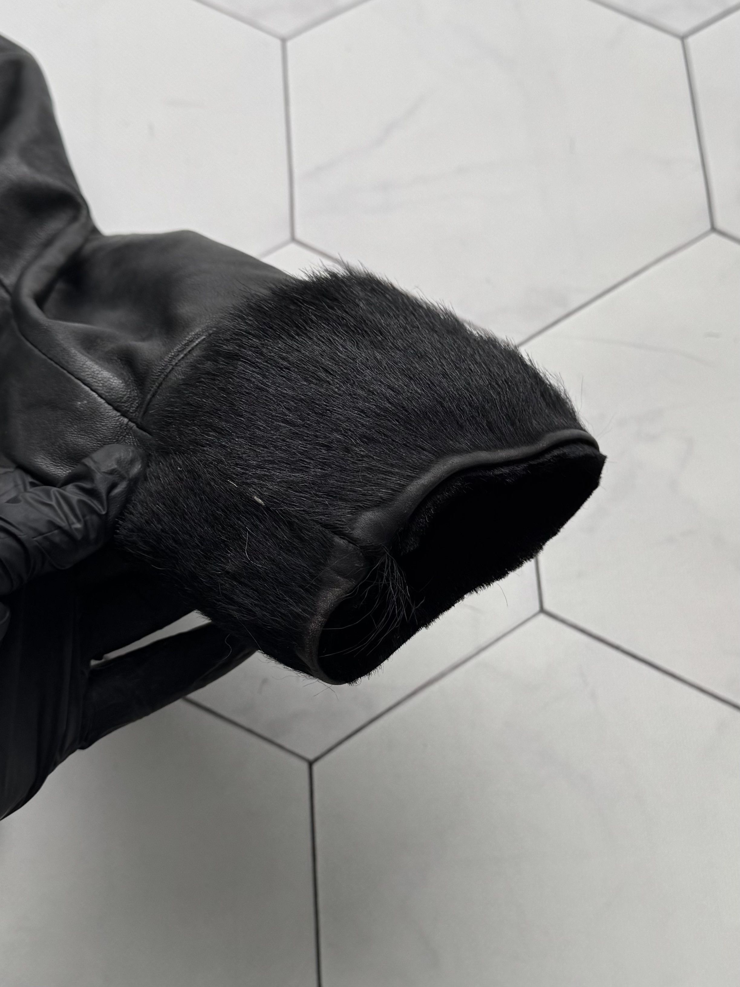 Vintage Vintage Cropped Leather Jacket With Real Fur (B250)D15E2 Size S / US 4 / IT 40 - 18 Thumbnail