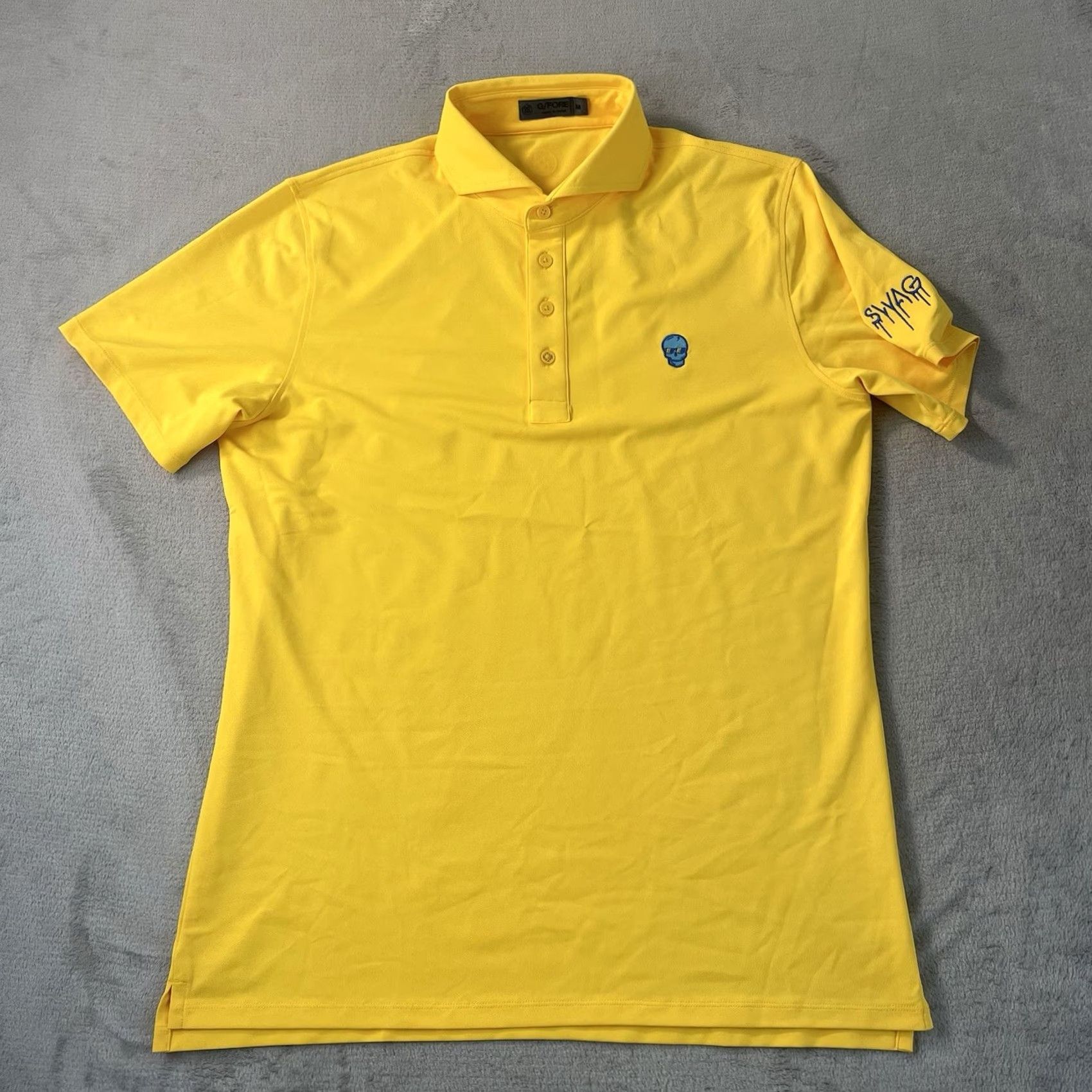 G/FORE G/FORE Polo Shirt Men Medium Yellow Performance Golf NWT NWOT Dripping Swag Shirt Size US M / EU 48-50 / 2 - 4 Thumbnail