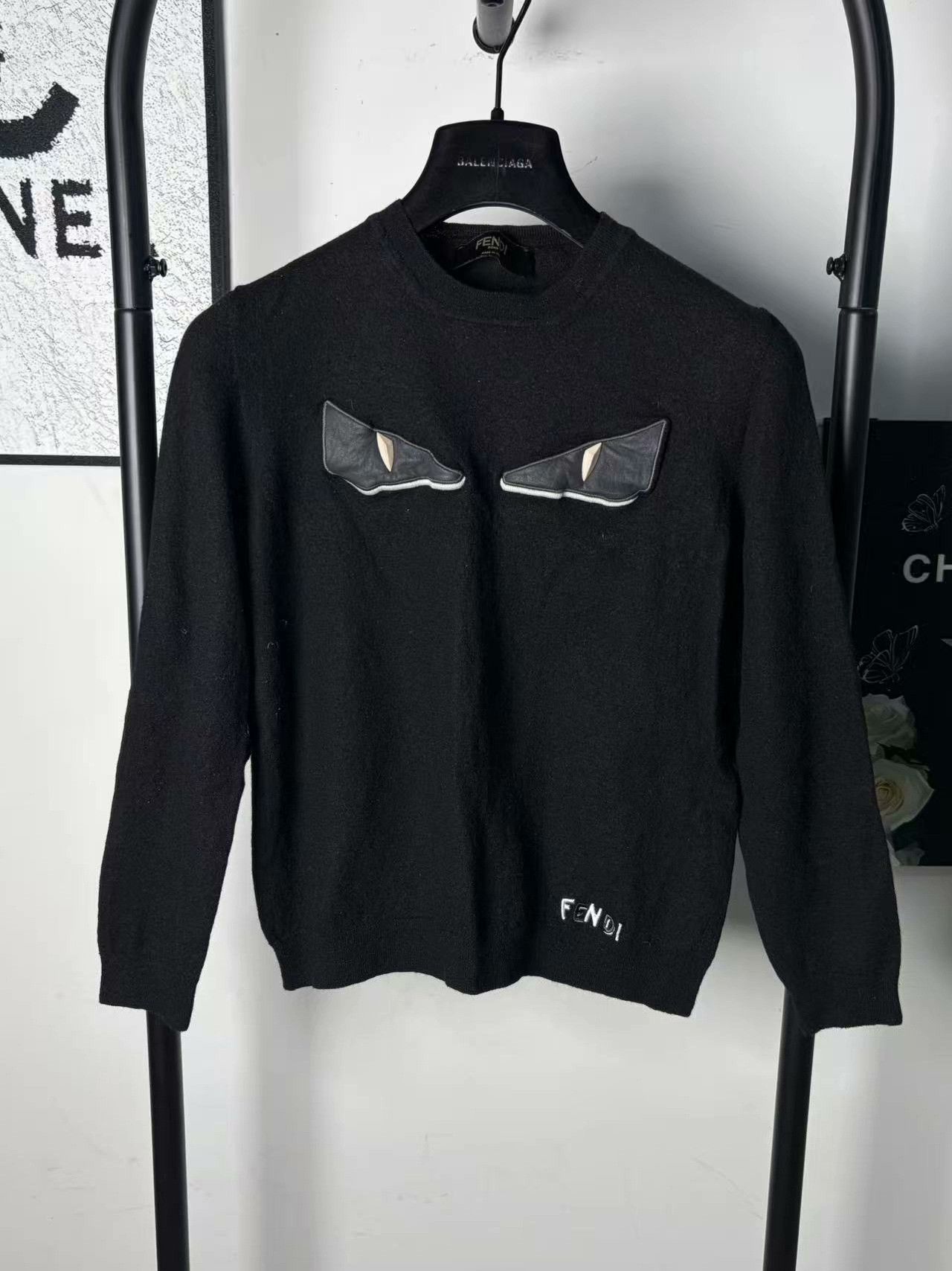 Fendi Fendi Knit White Sweater l Men Size US L / EU 52-54 / 3 - 1 Thumbnail