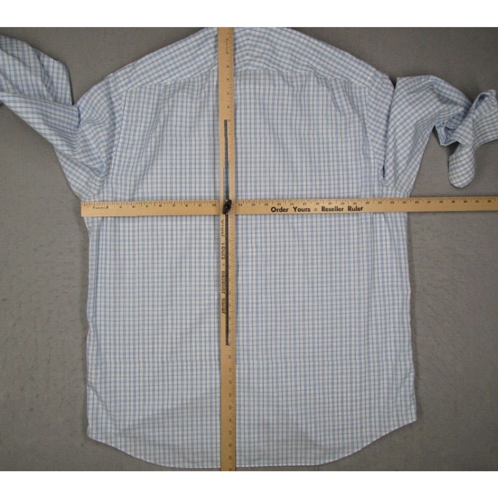 Charles Tyrwhitt Charles Tyrwhitt Dress Shirt Men 35 17.5 Blue Classic Button Up Non-Iron Work Shirt Size 34R - 5 Thumbnail