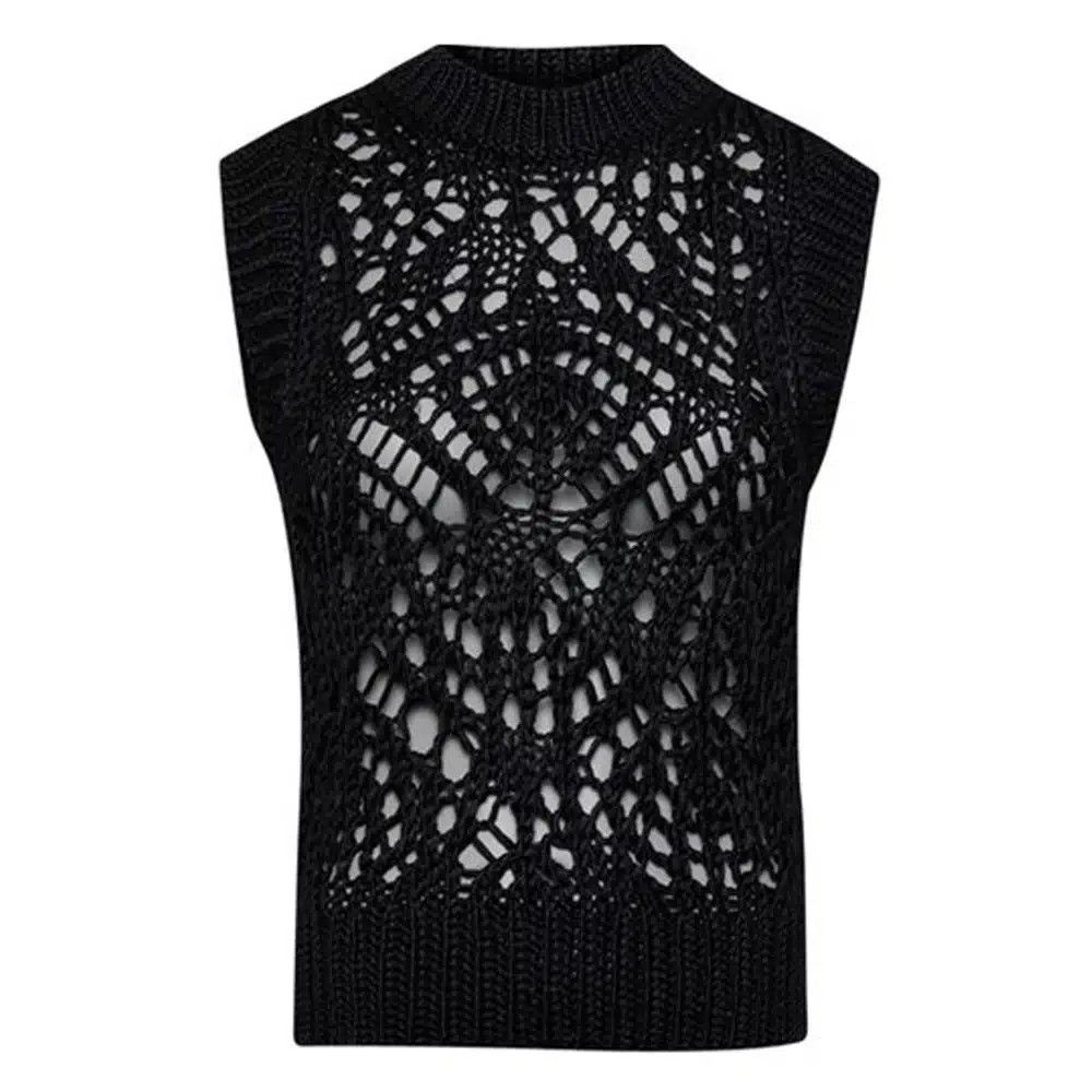 Tom Ford o1loc1c0625 TSK294 Silk Sleeveless Top in Black Size XXS / US 00 / IT 34 - 1 Thumbnail
