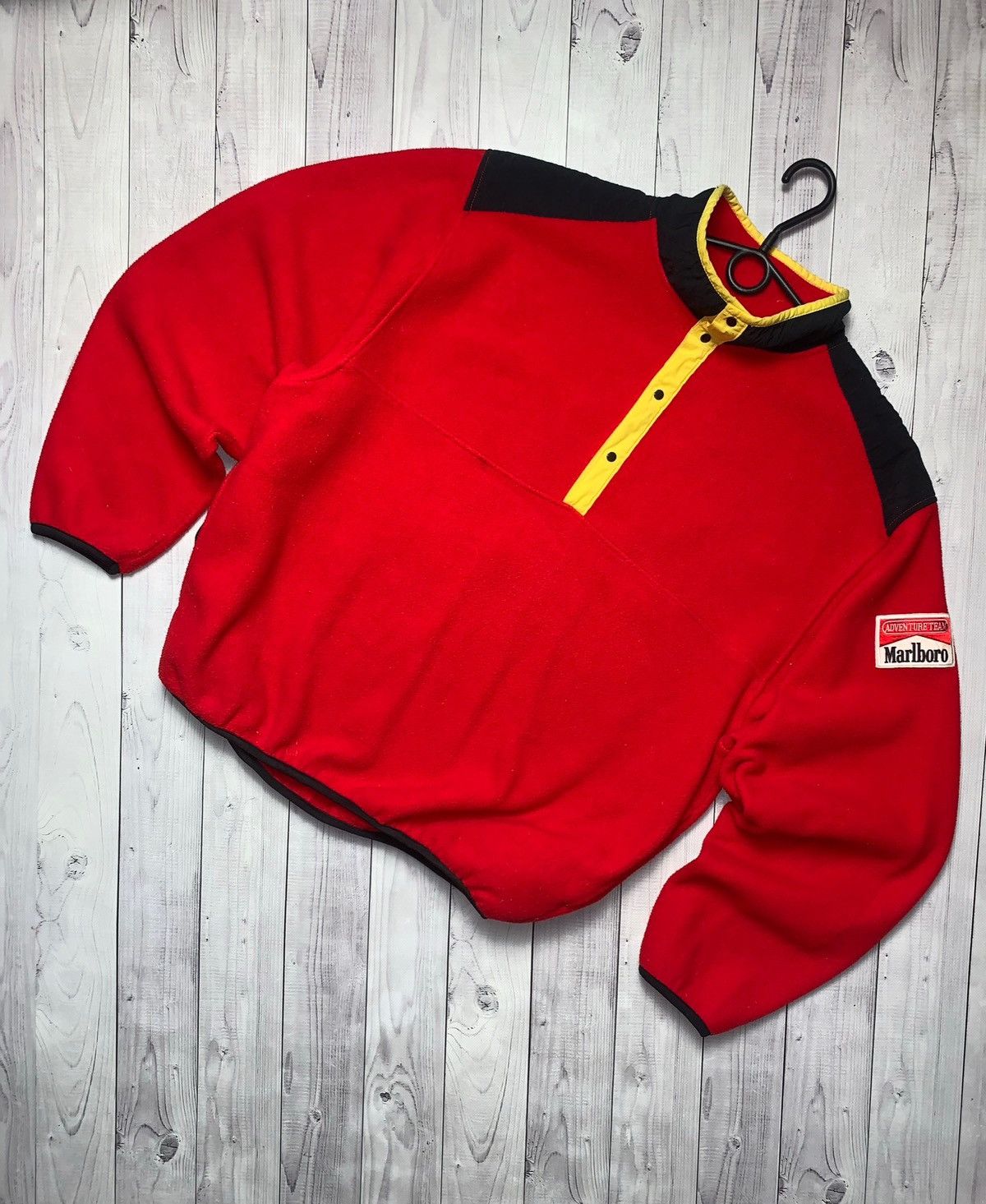 Marlboro × Vintage Vintage Marlboro fleece sweatshirt jacket size L logo rare Size US L / EU 52-54 / 3 - 8 Thumbnail