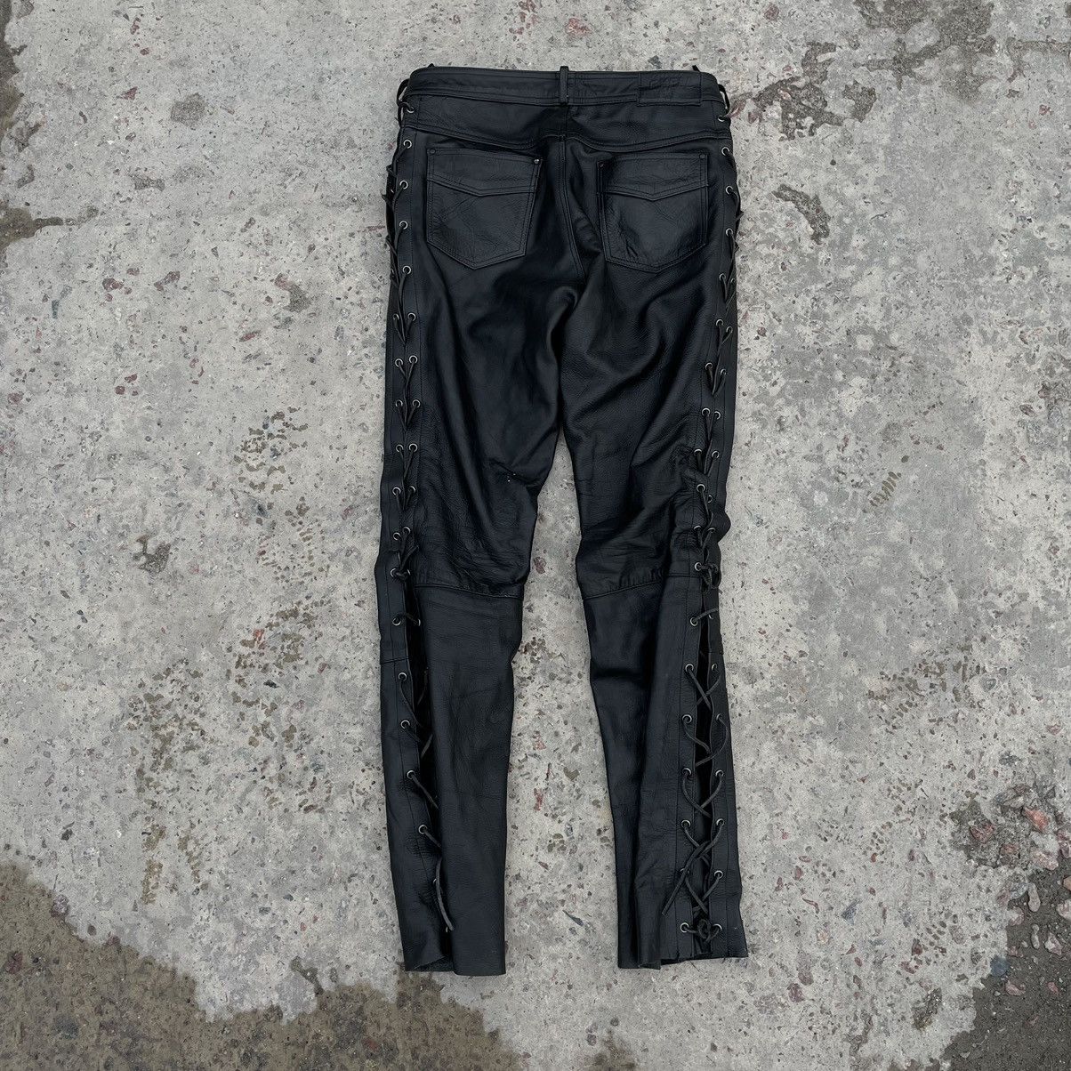 Vintage Vintage Moto Pants 52 Real Leather Hype Jeans 90s USA Y2K Size US 32 / EU 48 - 2 Thumbnail