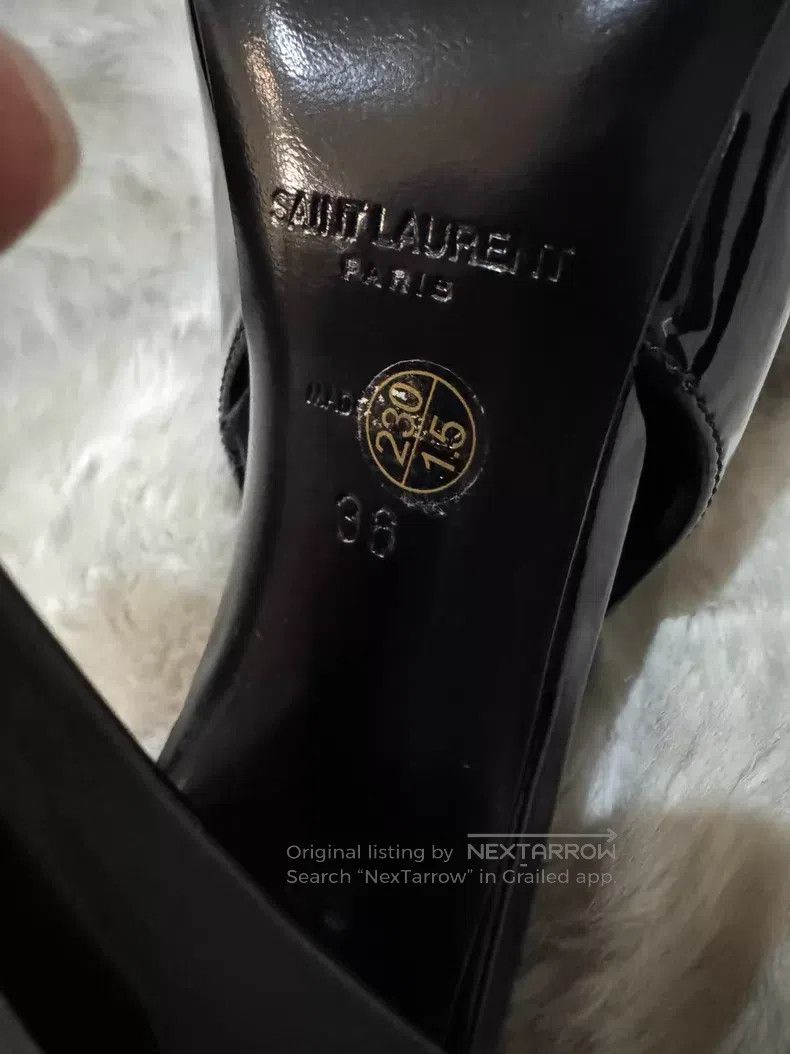 Saint Laurent Paris Saint Laurent Paris Crystal Rhinestone Patent Leather High Size US 5.5 / IT 35.5 - 8 Thumbnail