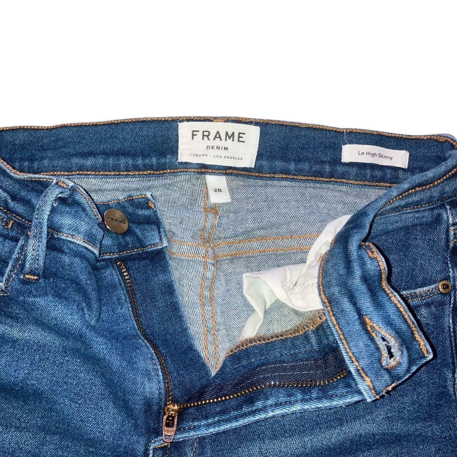 Frame Frame Le High Skinny Jean in Medium Wash Clipper Street - 28 Size 28" / US 6 / IT 42 - 6 Thumbnail