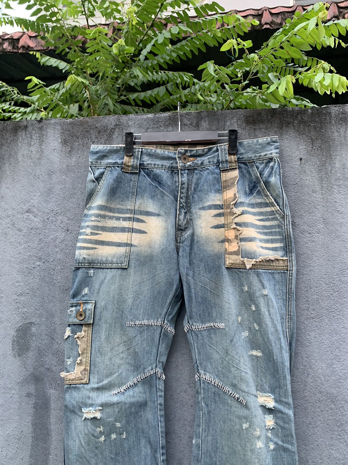 Vintage 👹VINTAGE FOUR SEASON DISTRESSED BAGGY JEANS Size US 34 / EU 50 - 7 Thumbnail